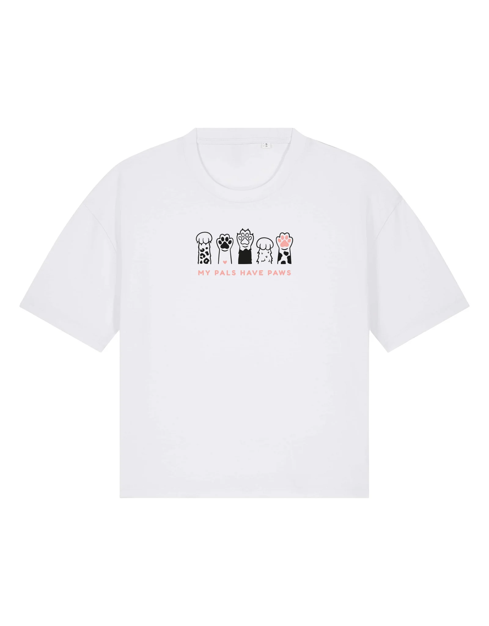 My Pals Have Paws Embroidered Boxy Organic Cotton Tee - Image 2