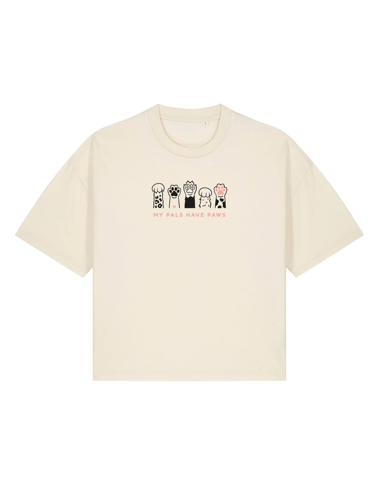 My Pals Have Paws Embroidered Boxy Organic Cotton Tee - Image 6
