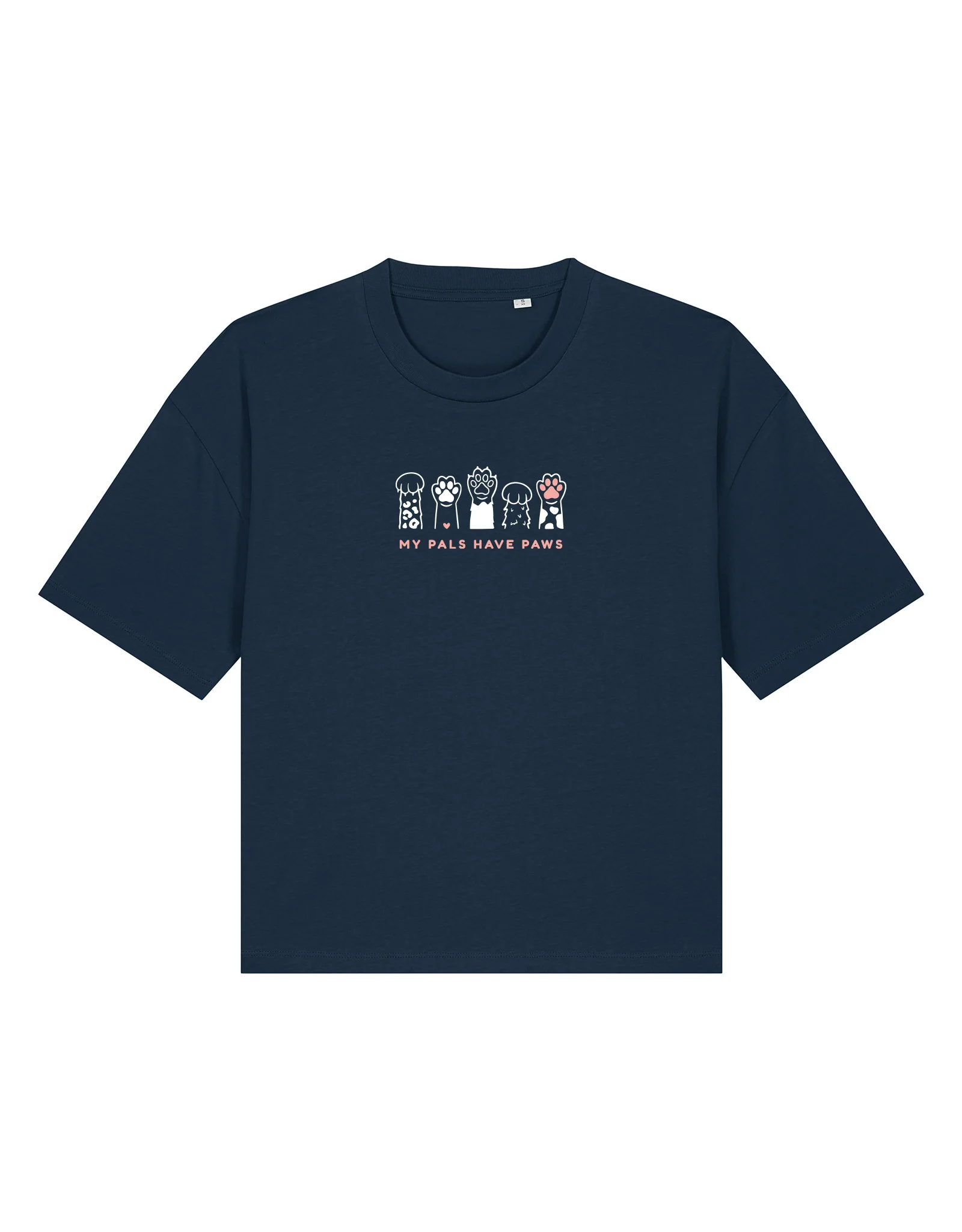 My Pals Have Paws Embroidered Boxy Organic Cotton Tee - Image 7