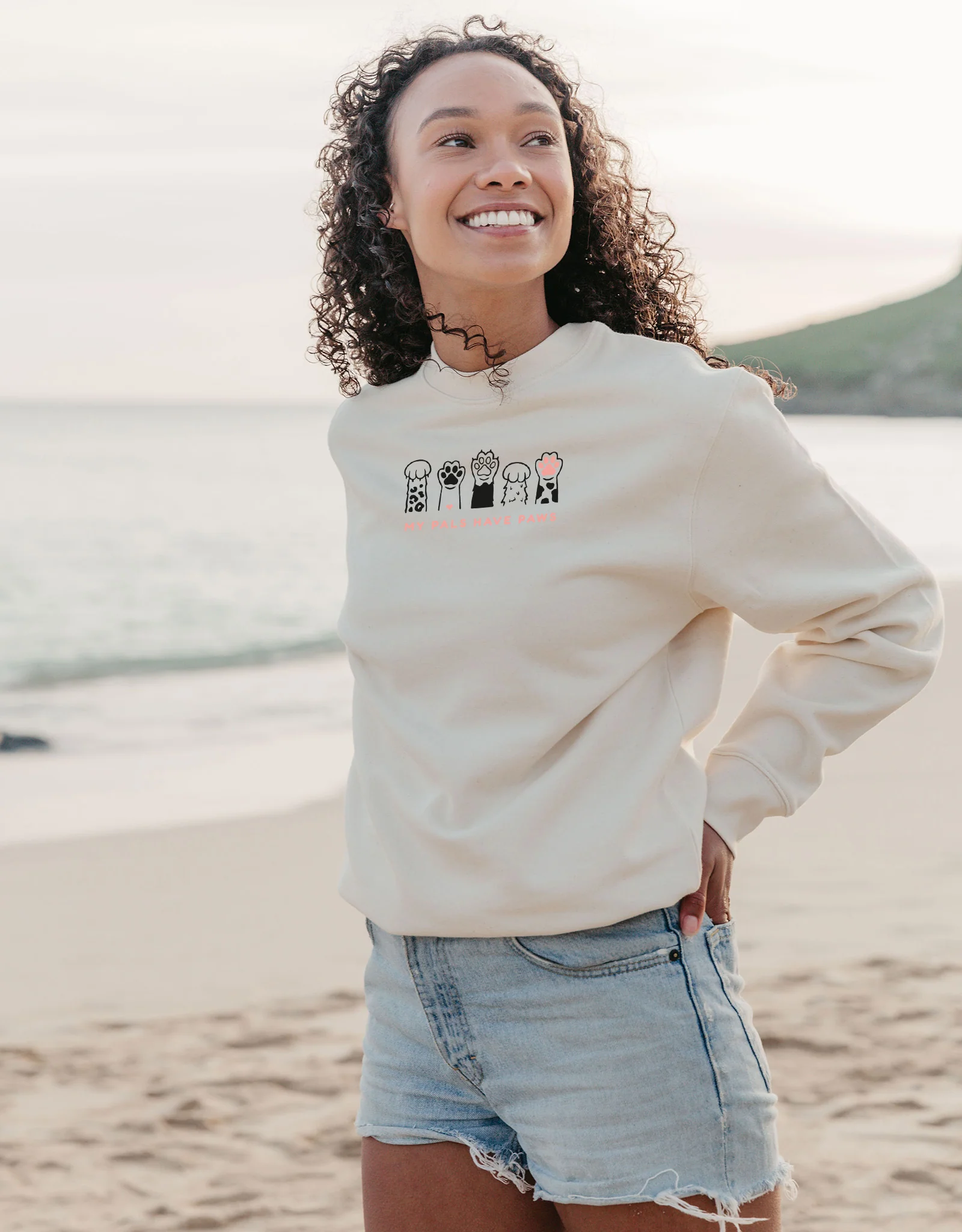 My Pals Have Paws Embroidered Organic Cotton Sweatshirt - Image 3