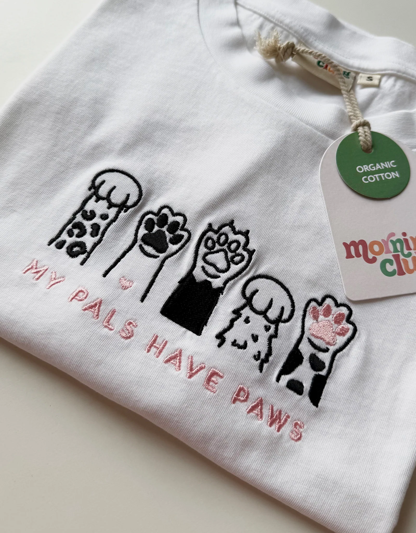My Pals Have Paws Embroidered Organic Cotton T-Shirt - Image 2