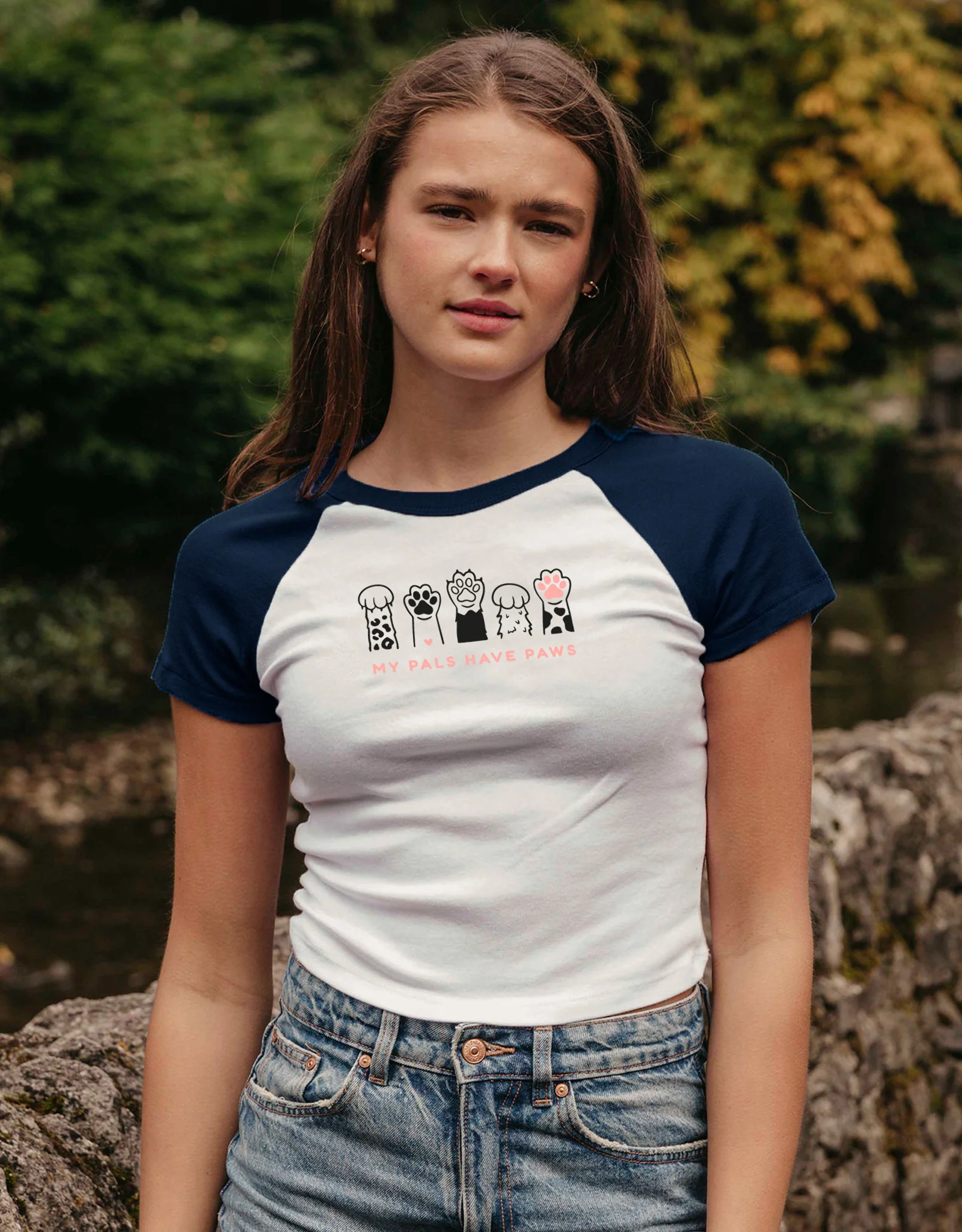 My Pals Have Paws Embroidered Micro Rib Baby Tee