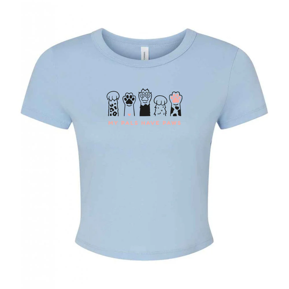 My Pals Have Paws Embroidered Micro Rib Baby Tee - Image 4