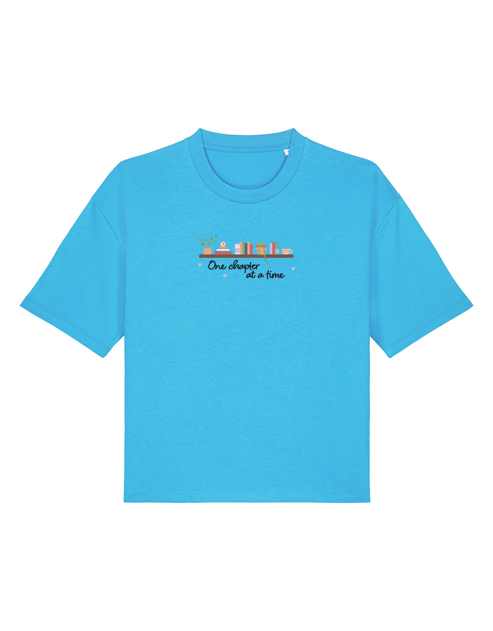 FREE BOOK: One Chapter At A Time Embroidered Boxy Organic Cotton Tee - Image 7