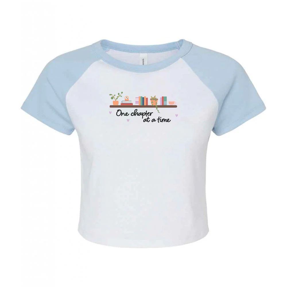 FREE BOOK: One Chapter At A Time Embroidered Micro Rib Baby Tee - Image 3