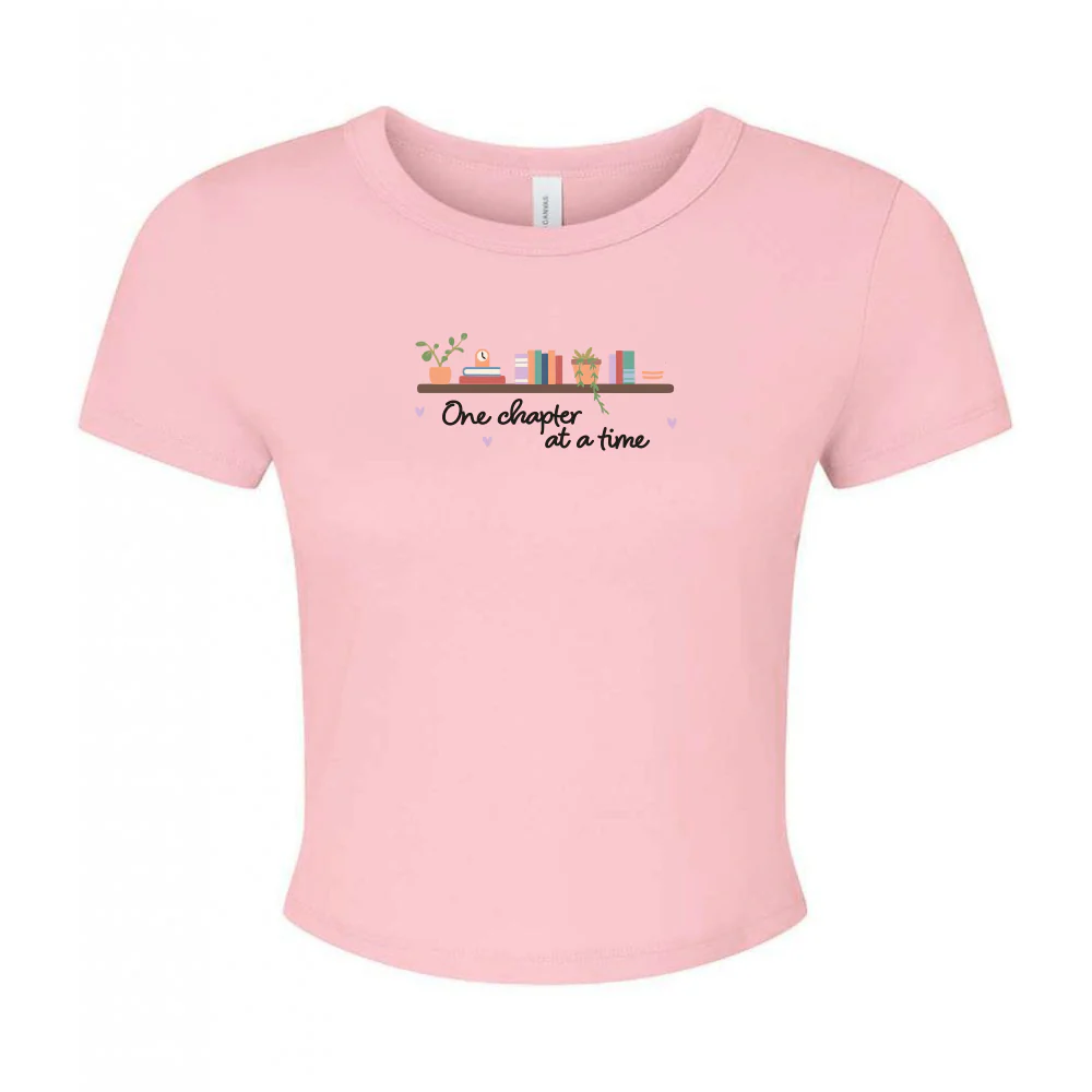 FREE BOOK: One Chapter At A Time Embroidered Micro Rib Baby Tee - Image 6