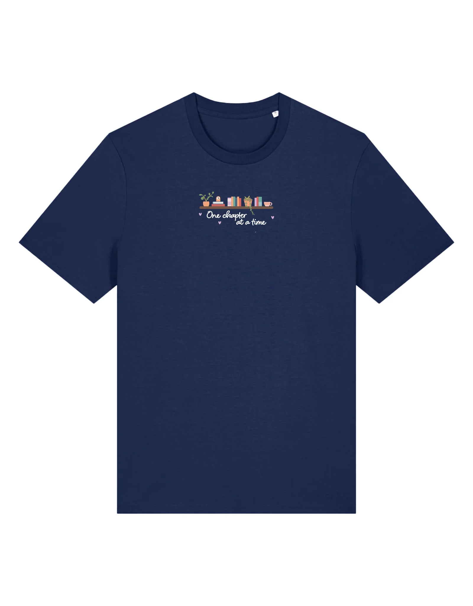 FREE BOOK: One Chapter At A Time Embroidered Organic Cotton T-Shirt - Image 11