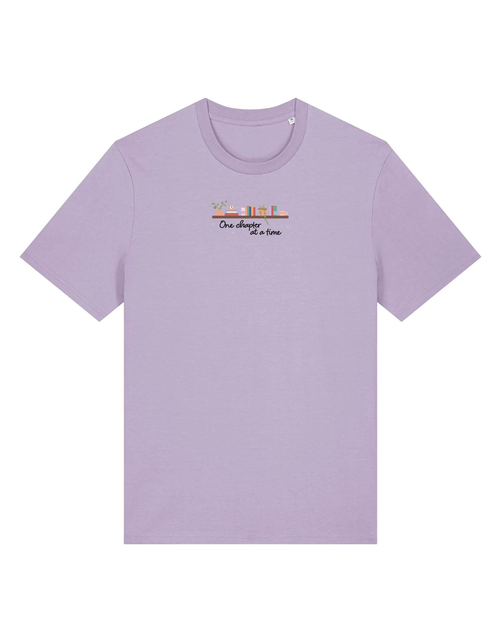 FREE BOOK: One Chapter At A Time Embroidered Organic Cotton T-Shirt - Image 4