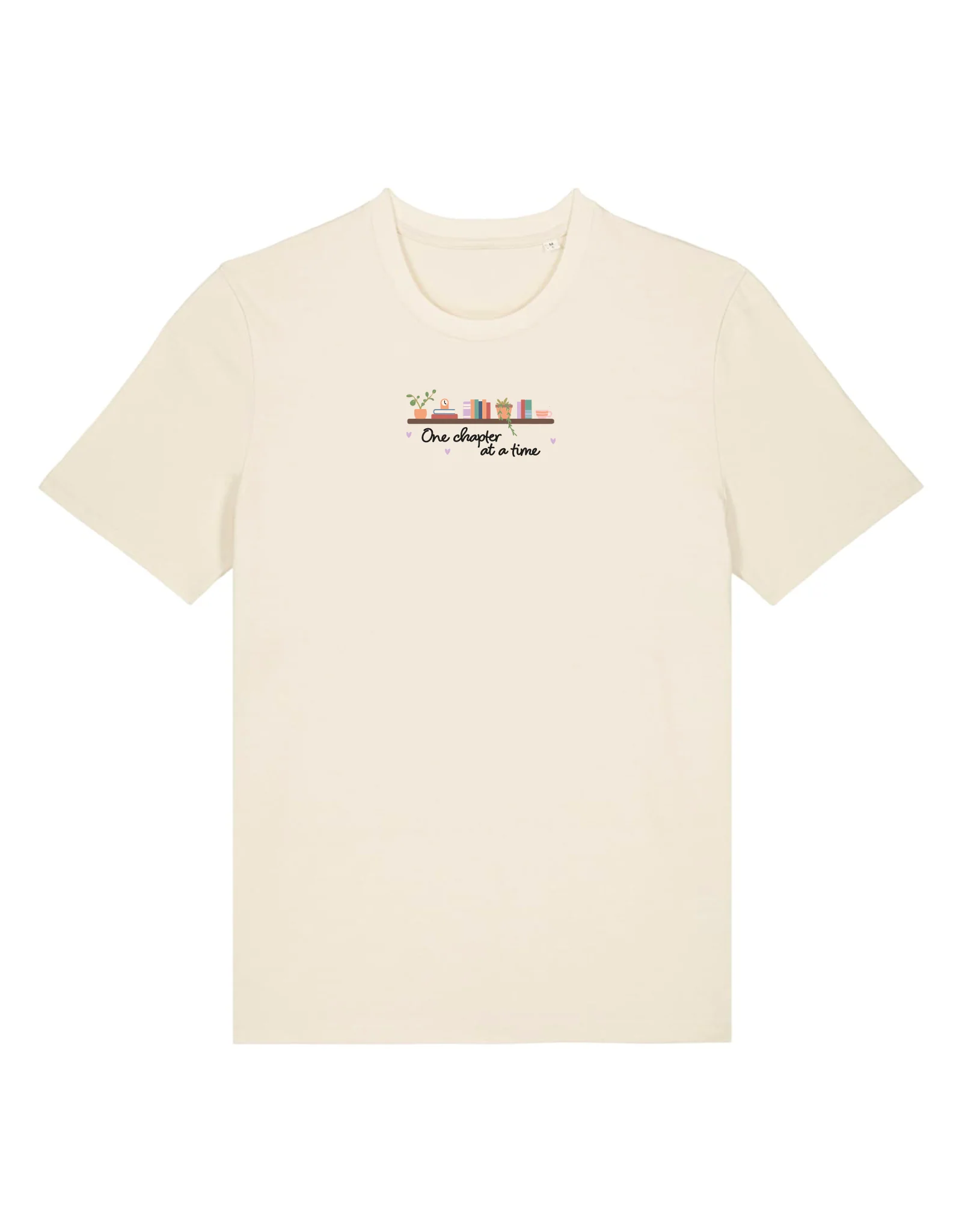FREE BOOK: One Chapter At A Time Embroidered Organic Cotton T-Shirt - Image 6