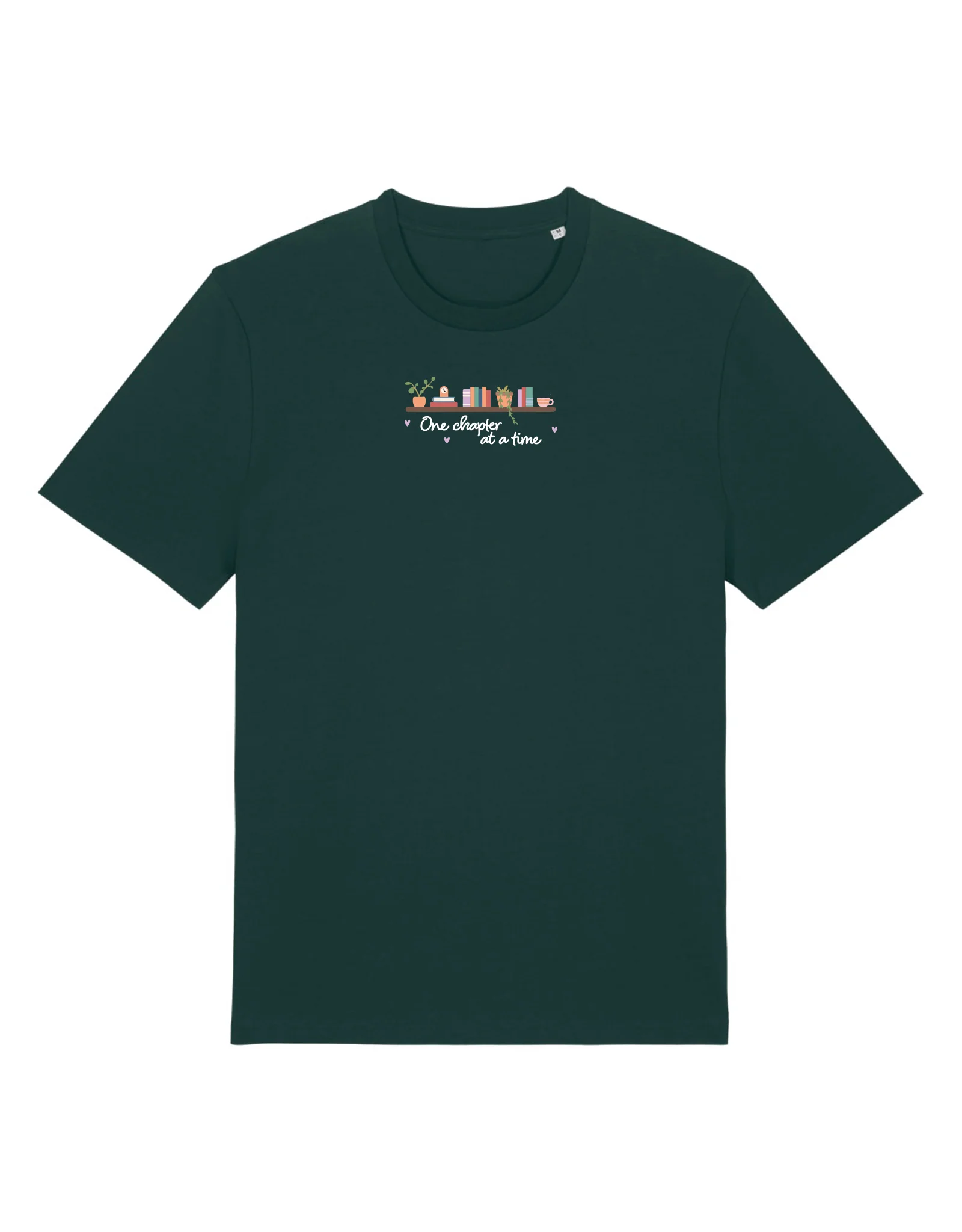 FREE BOOK: One Chapter At A Time Embroidered Organic Cotton T-Shirt - Image 7