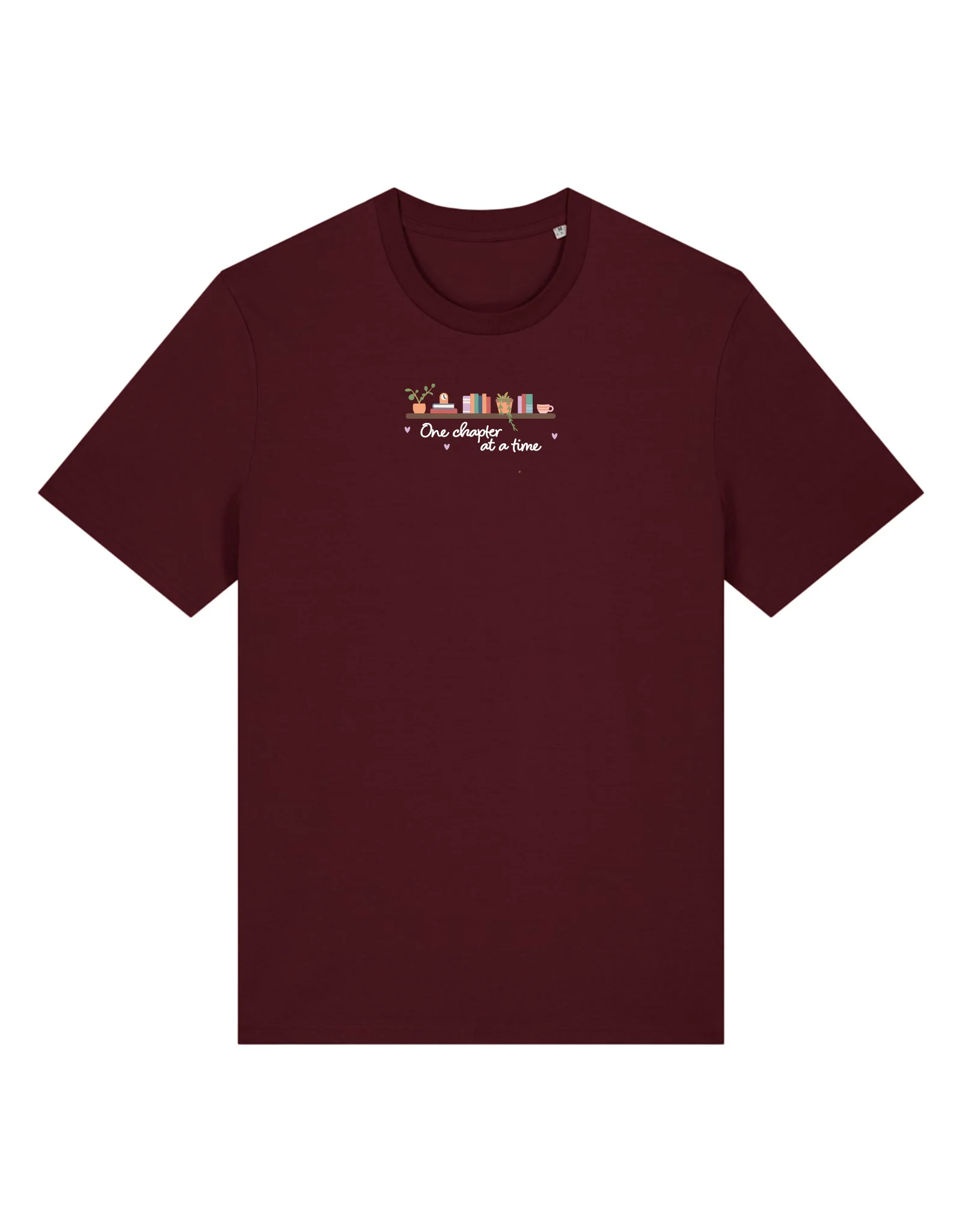 FREE BOOK: One Chapter At A Time Embroidered Organic Cotton T-Shirt - Image 9