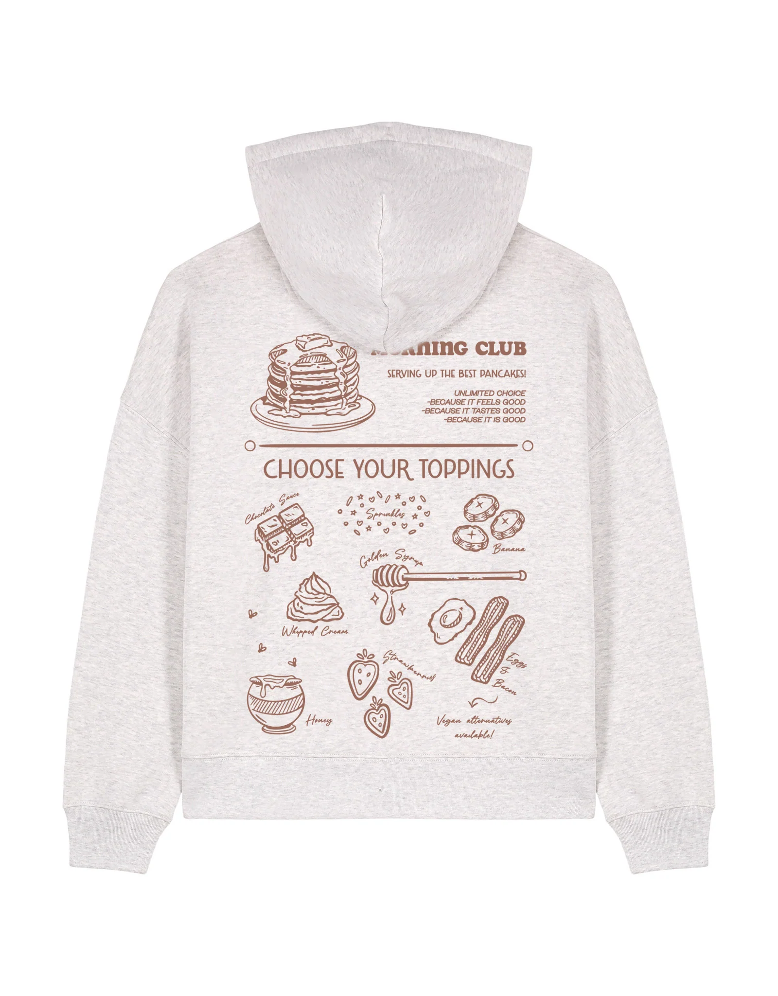 Pancakes Boxy Organic Cotton Hoodie