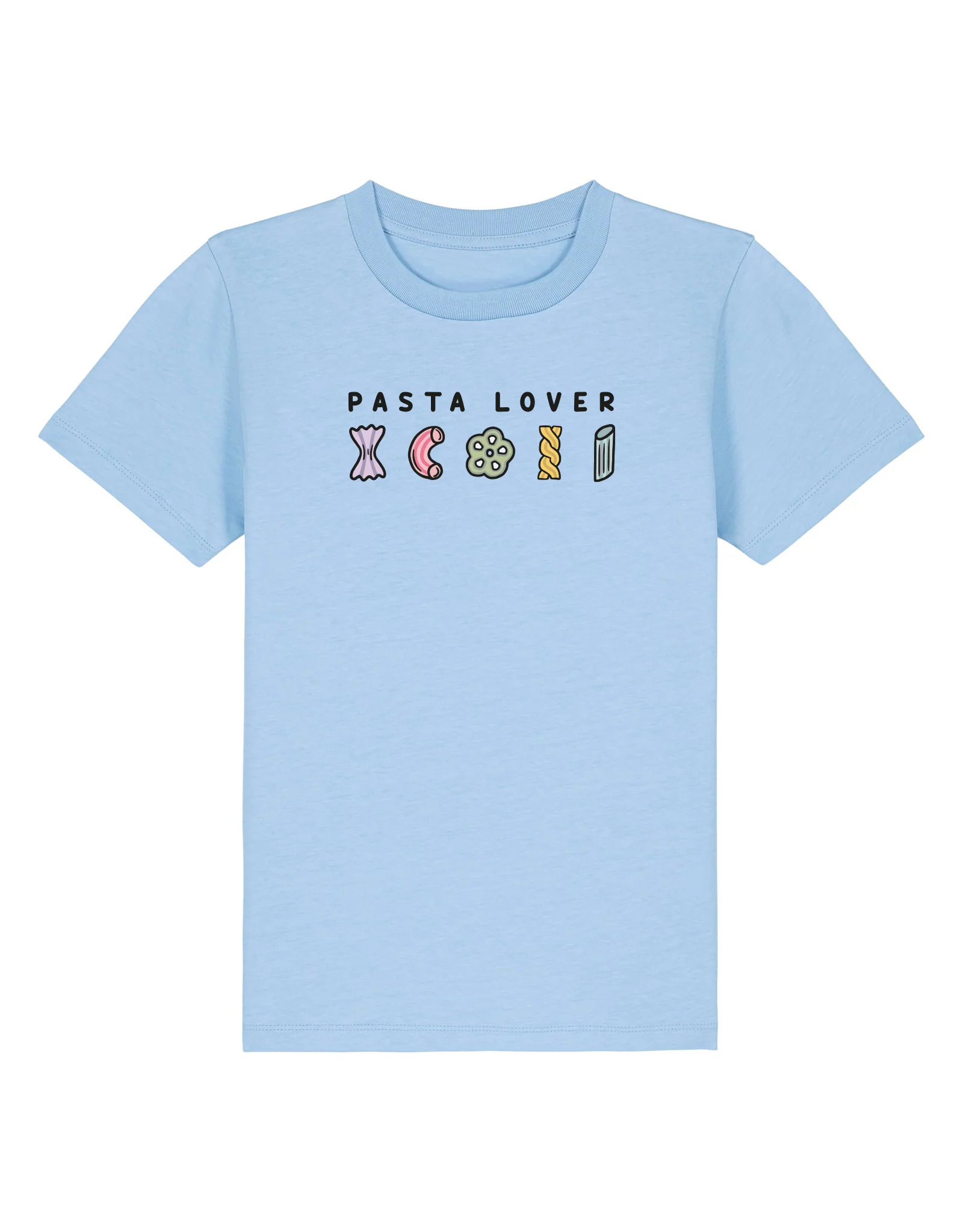 Pasta Lover Embroidered Organic Cotton Childrens T-Shirt - Image 3