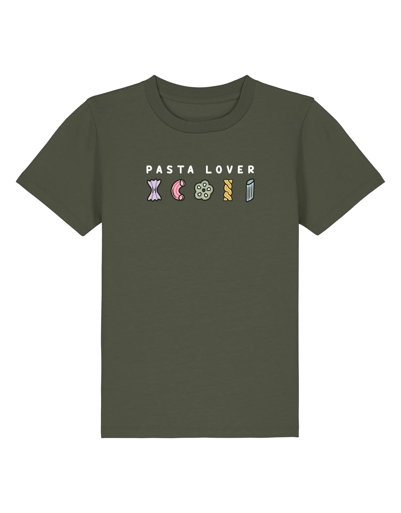 Pasta Lover Embroidered Organic Cotton Childrens T-Shirt - Image 7