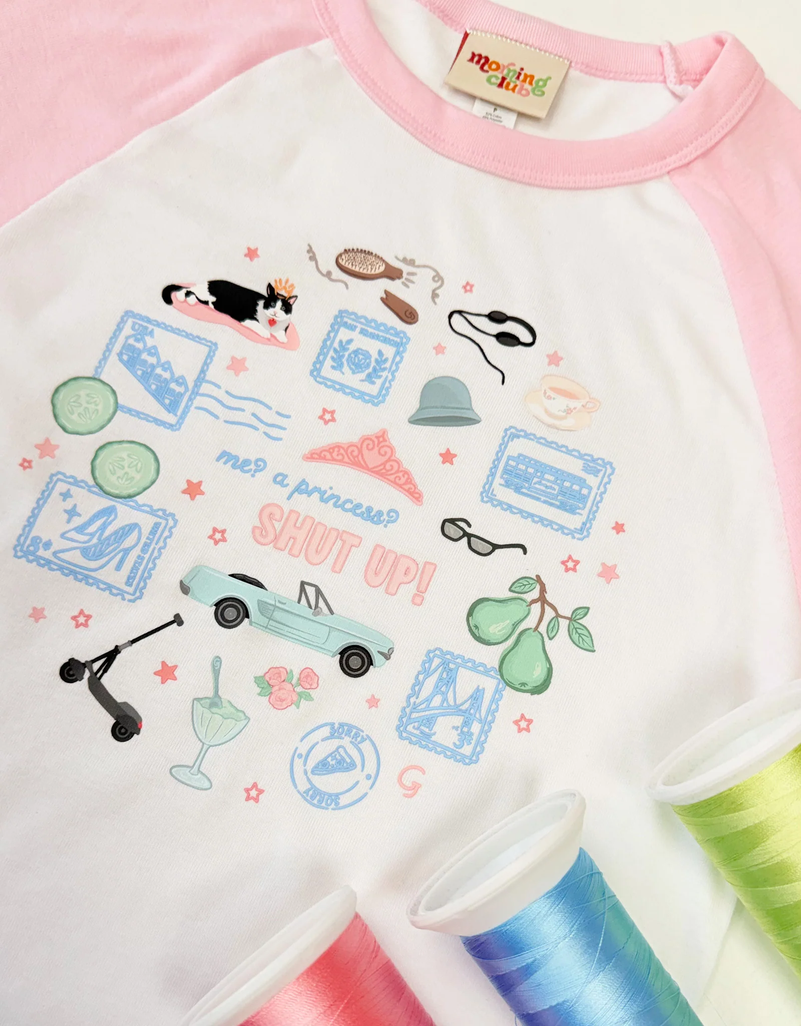 Princess Diaries Micro Rib 3/4 Sleeve Tee - Image 2