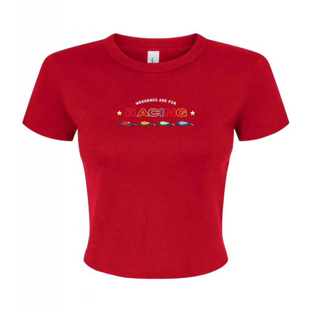 Racing Embroidery Micro Rib Baby Tee - Image 10