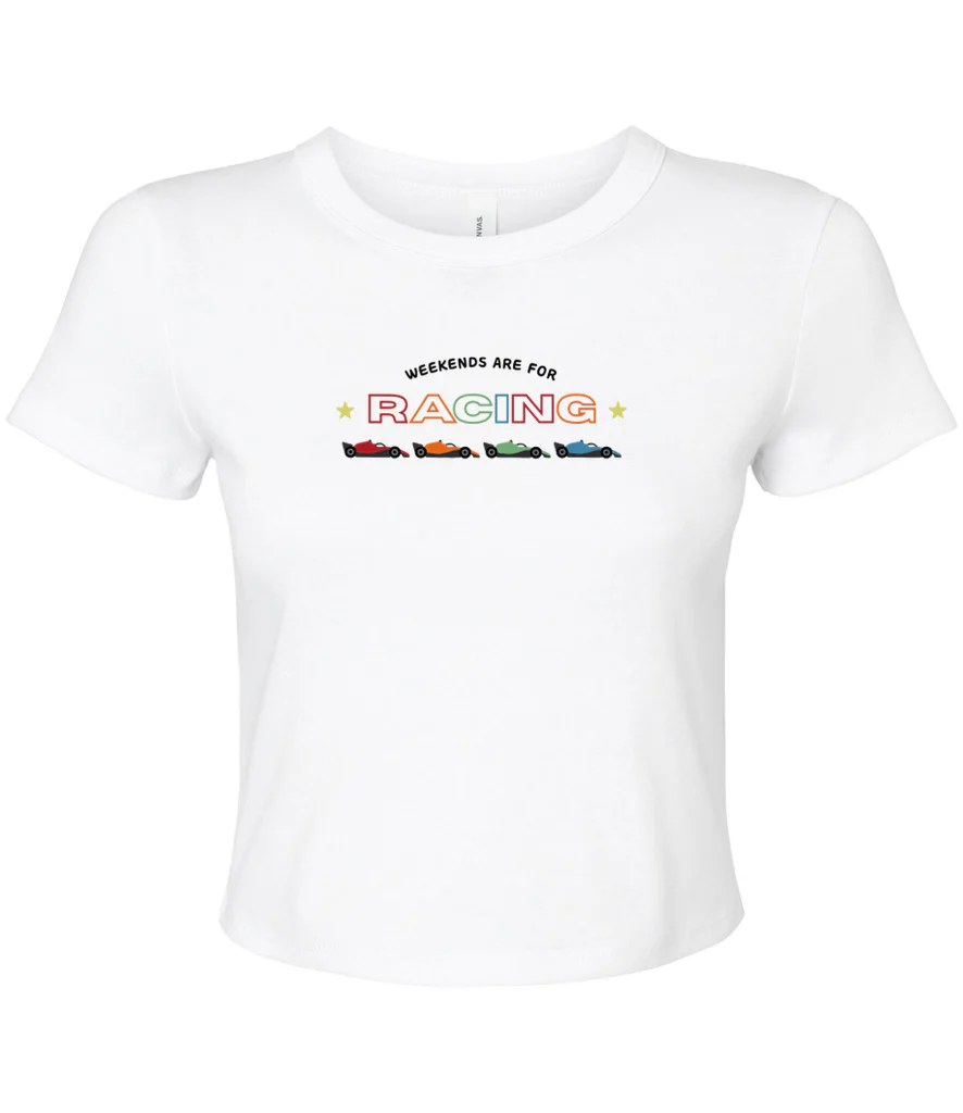 Racing Embroidery Micro Rib Baby Tee - Image 12