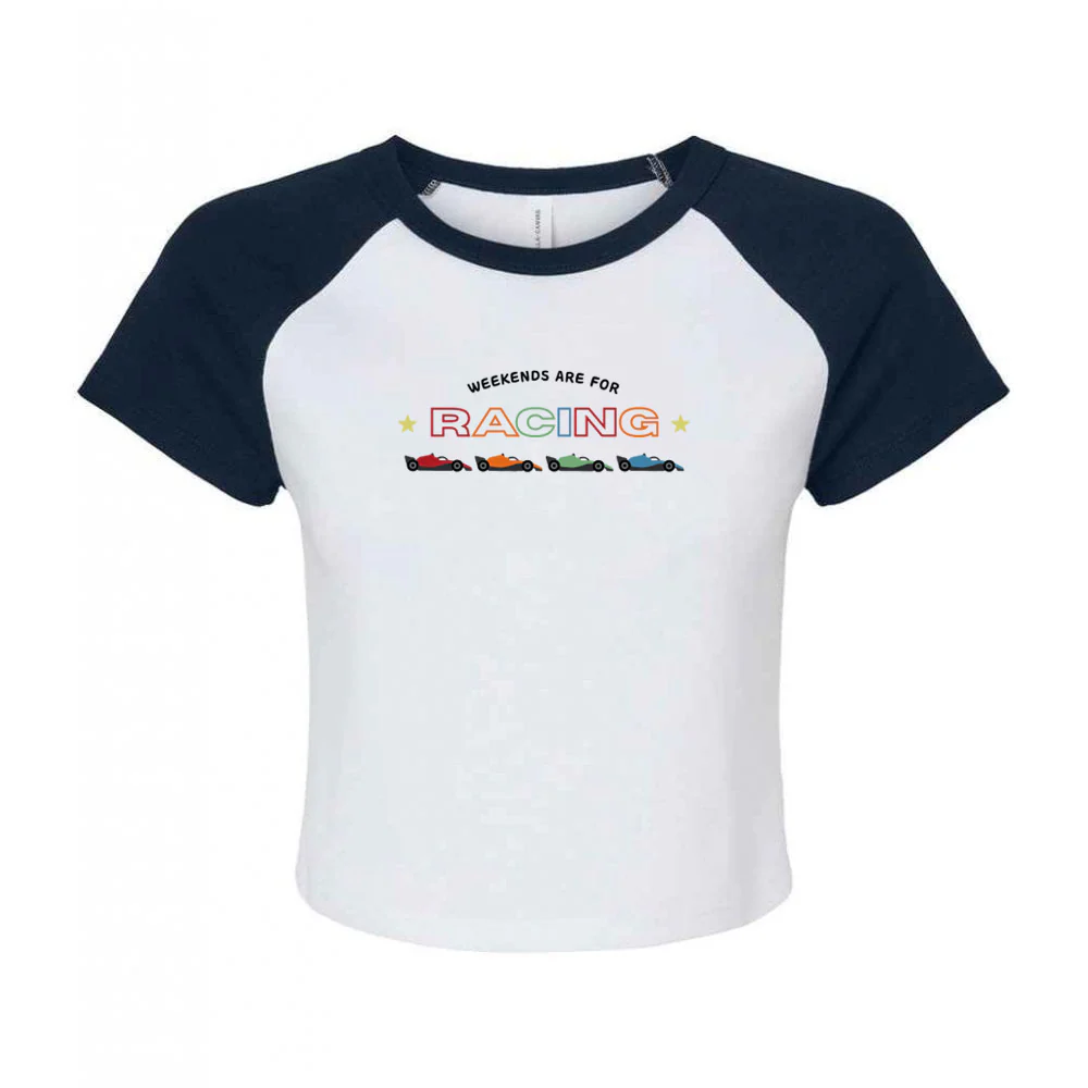 Racing Embroidery Micro Rib Baby Tee - Image 3