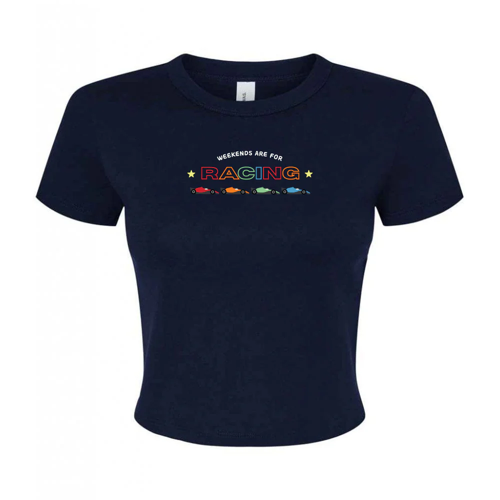 Racing Embroidery Micro Rib Baby Tee - Image 4