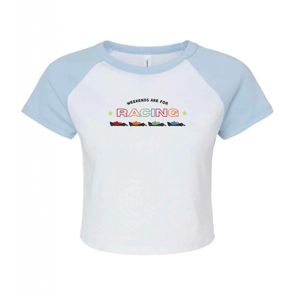 Racing Embroidery Micro Rib Baby Tee - Image 5