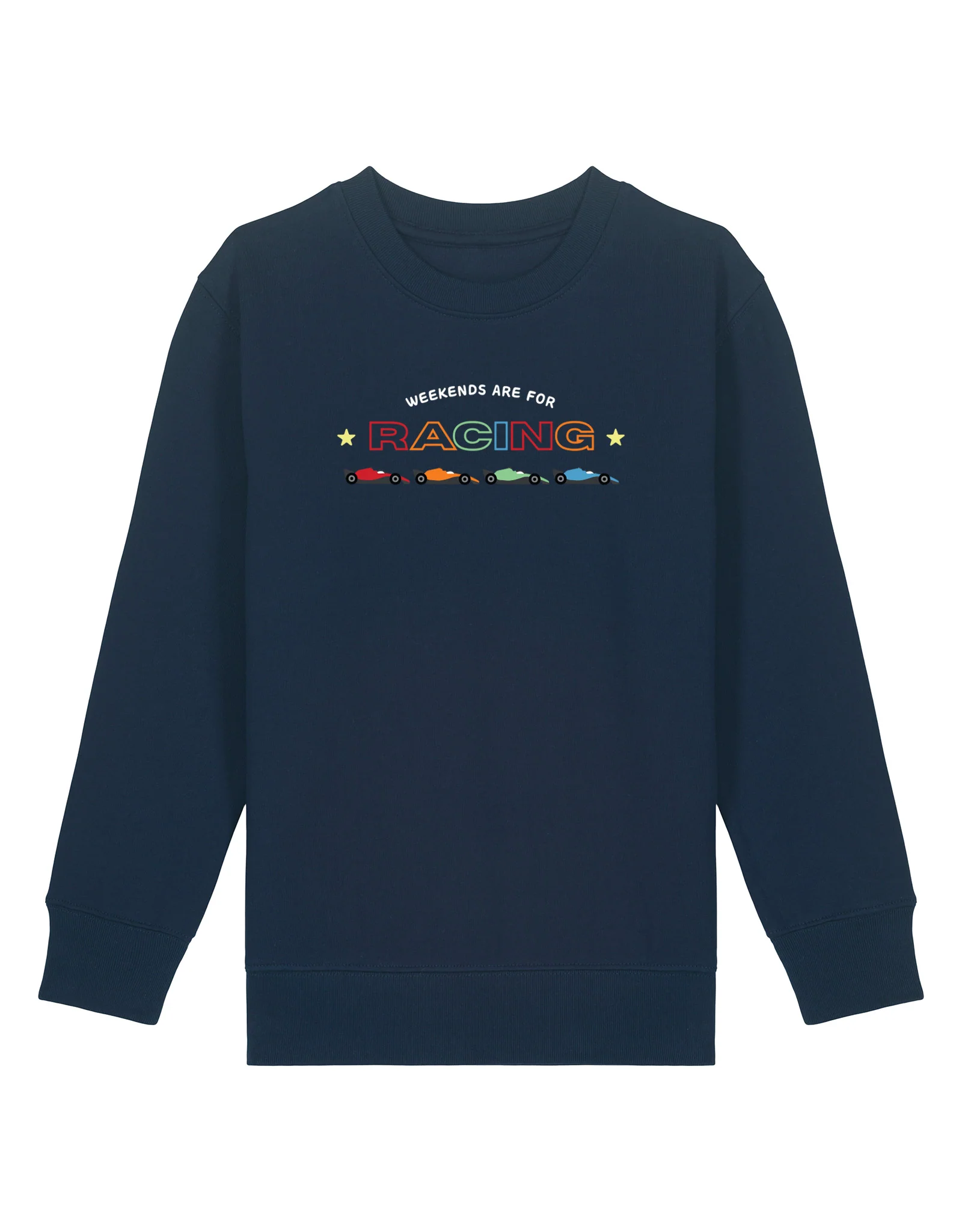 Racing Embroidery Organic Cotton Childrens Sweatshirt - Image 4