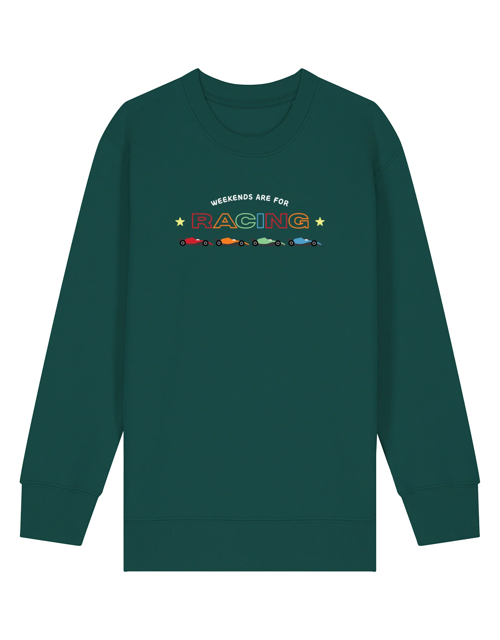 Racing Embroidery Organic Cotton Childrens Sweatshirt - Image 6