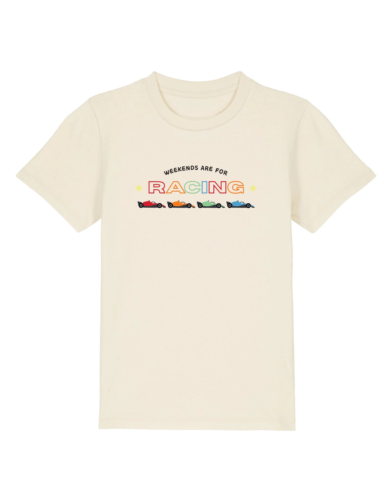 Racing Embroidery Organic Cotton Childrens T-Shirt - Image 3