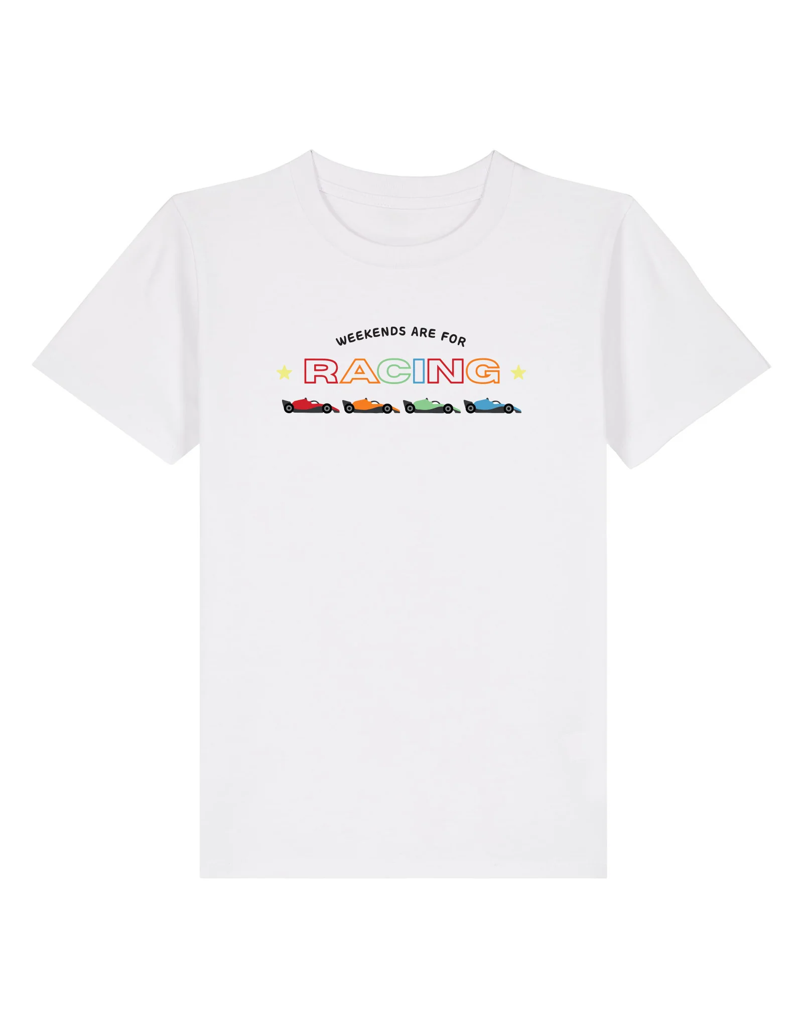 Racing Embroidery Organic Cotton Childrens T-Shirt - Image 5