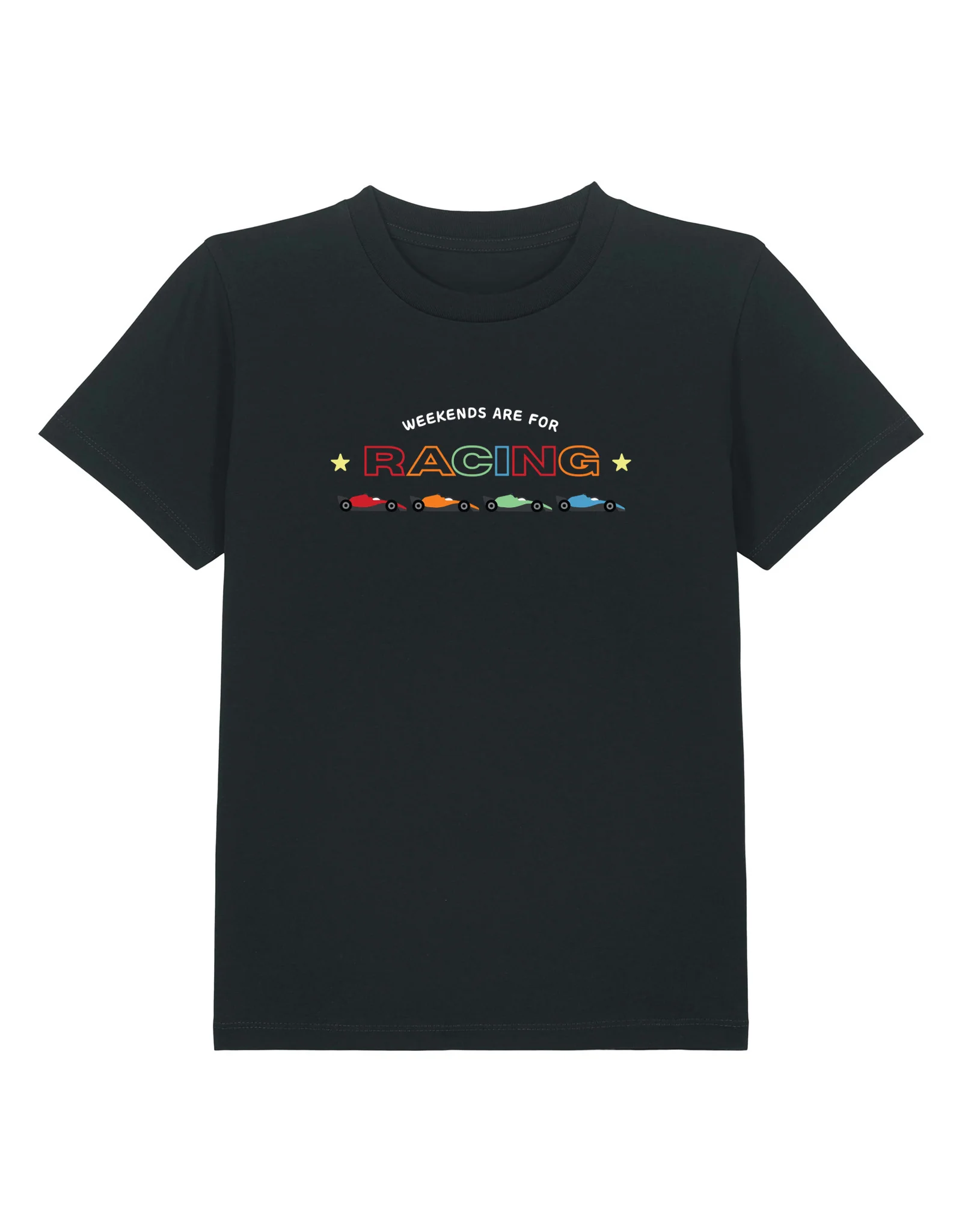 Racing Embroidery Organic Cotton Childrens T-Shirt - Image 6