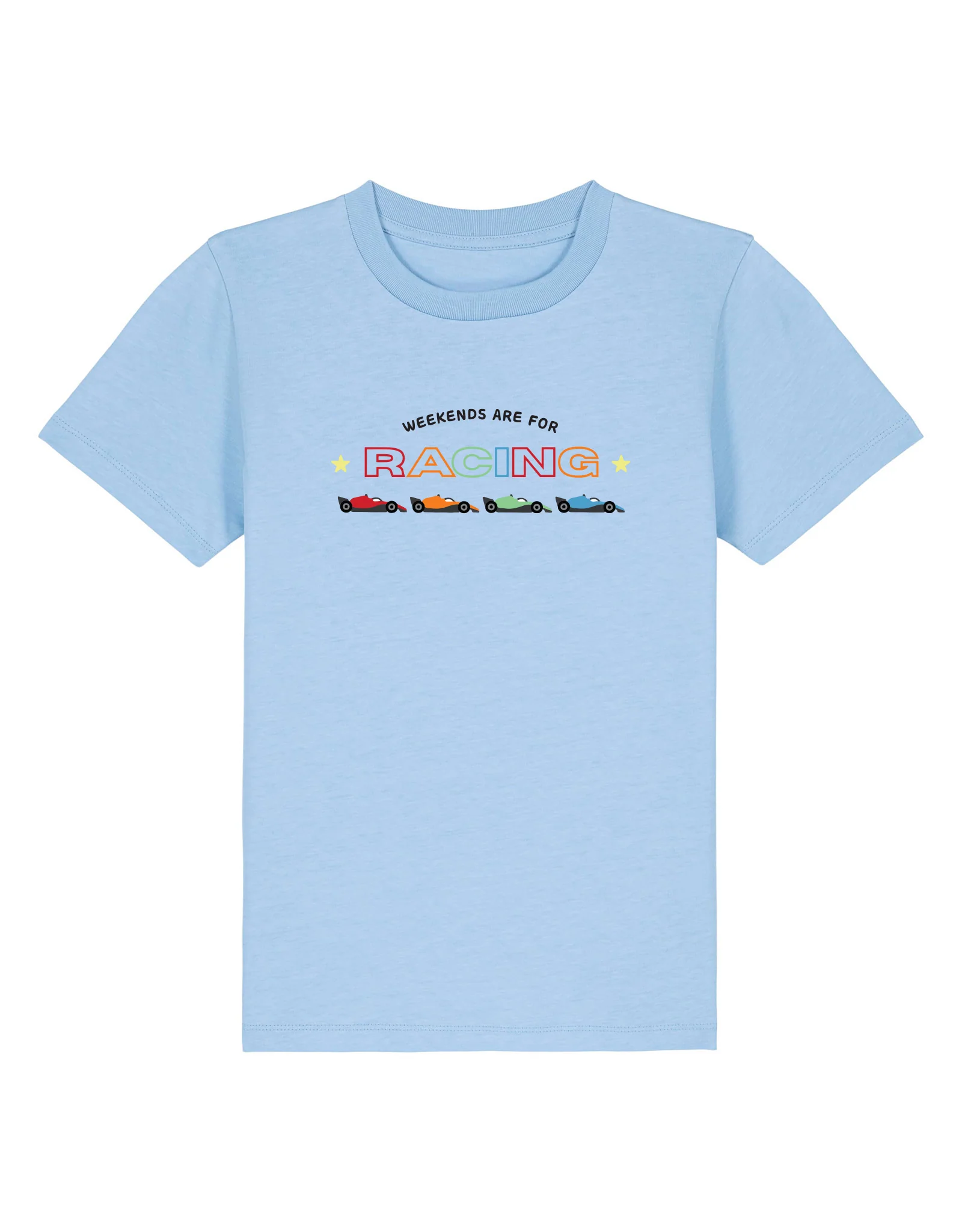 Racing Embroidery Organic Cotton Childrens T-Shirt - Image 9