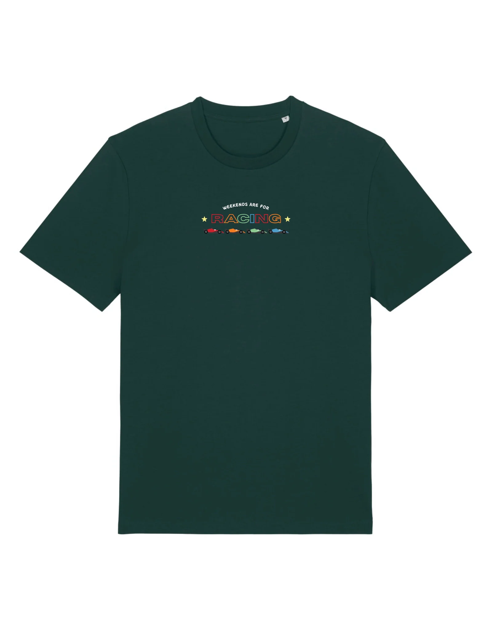 Racing Embroidery Organic Cotton T-Shirt - Image 8