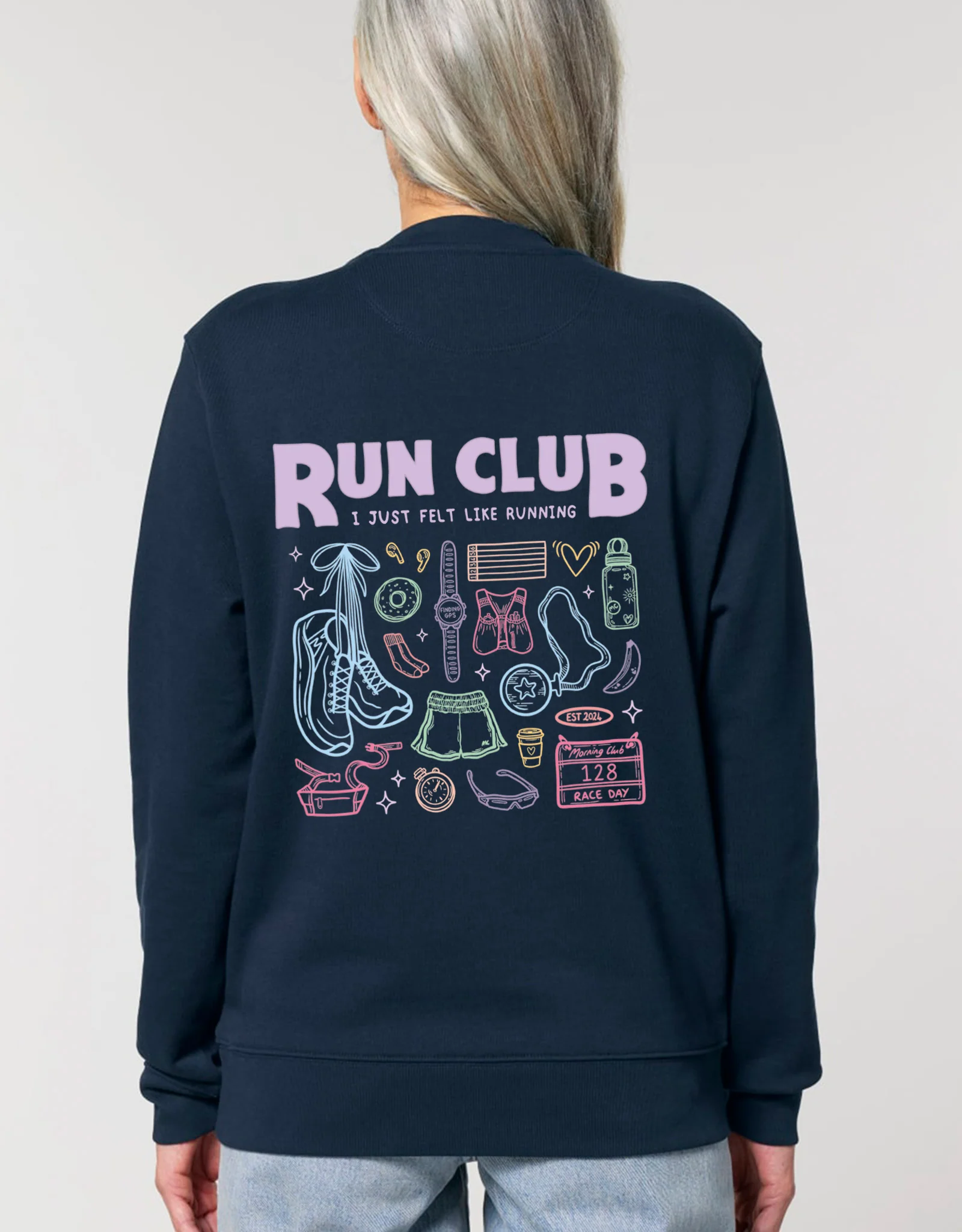 Run Club Printed Organic Cotton Sweatshirt - Image 10