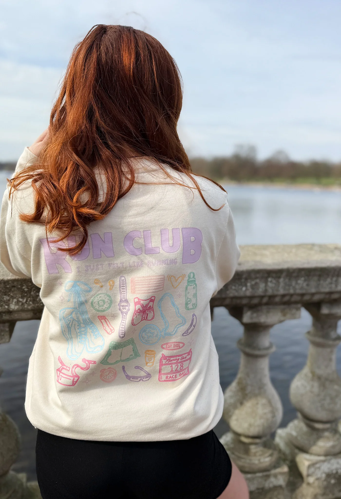 Run Club Printed Organic Cotton Sweatshirt - Image 2