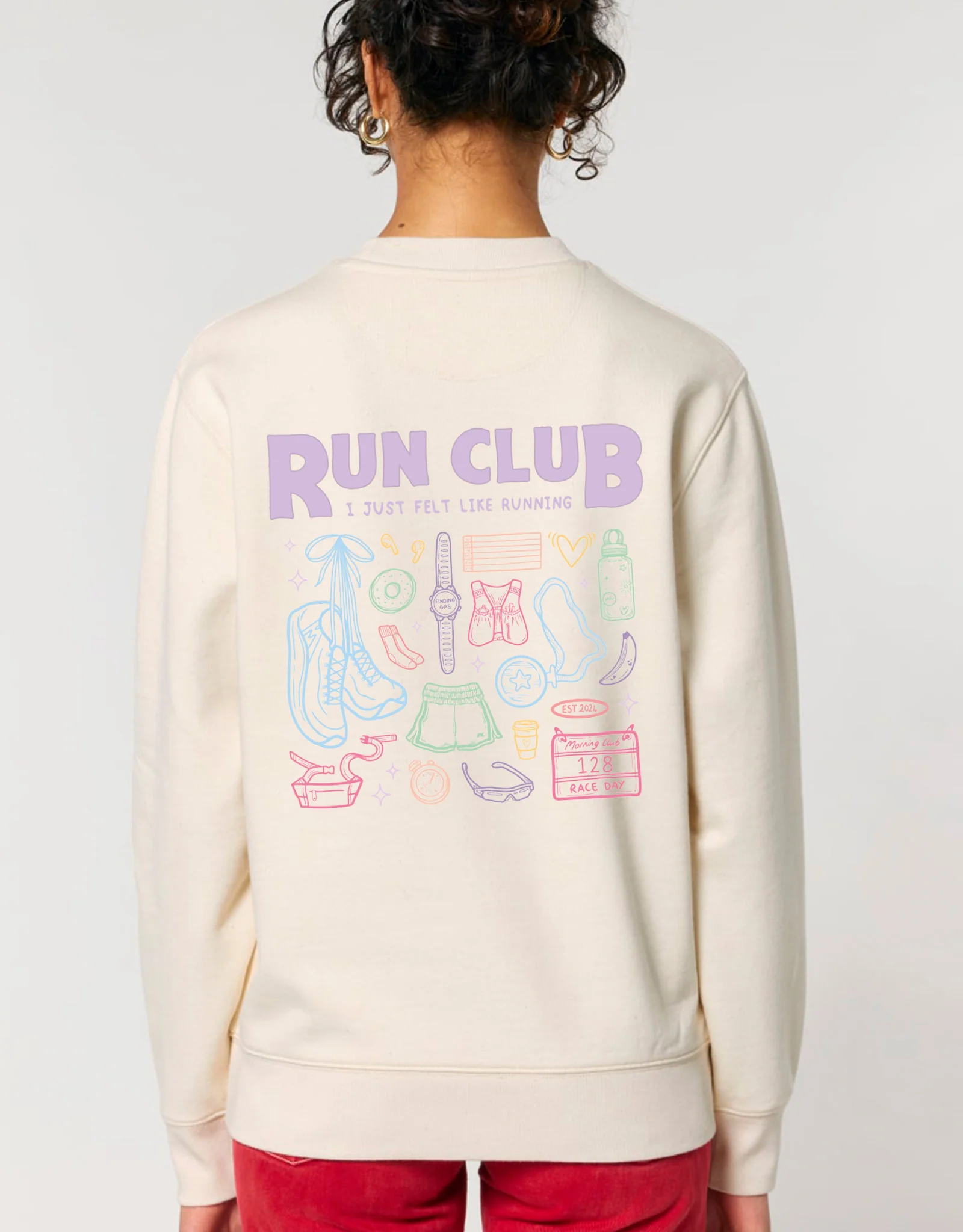 Run Club Printed Organic Cotton Sweatshirt - Image 6