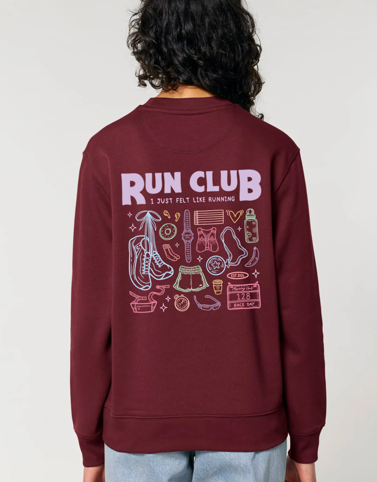 Run Club Printed Organic Cotton Sweatshirt - Image 7