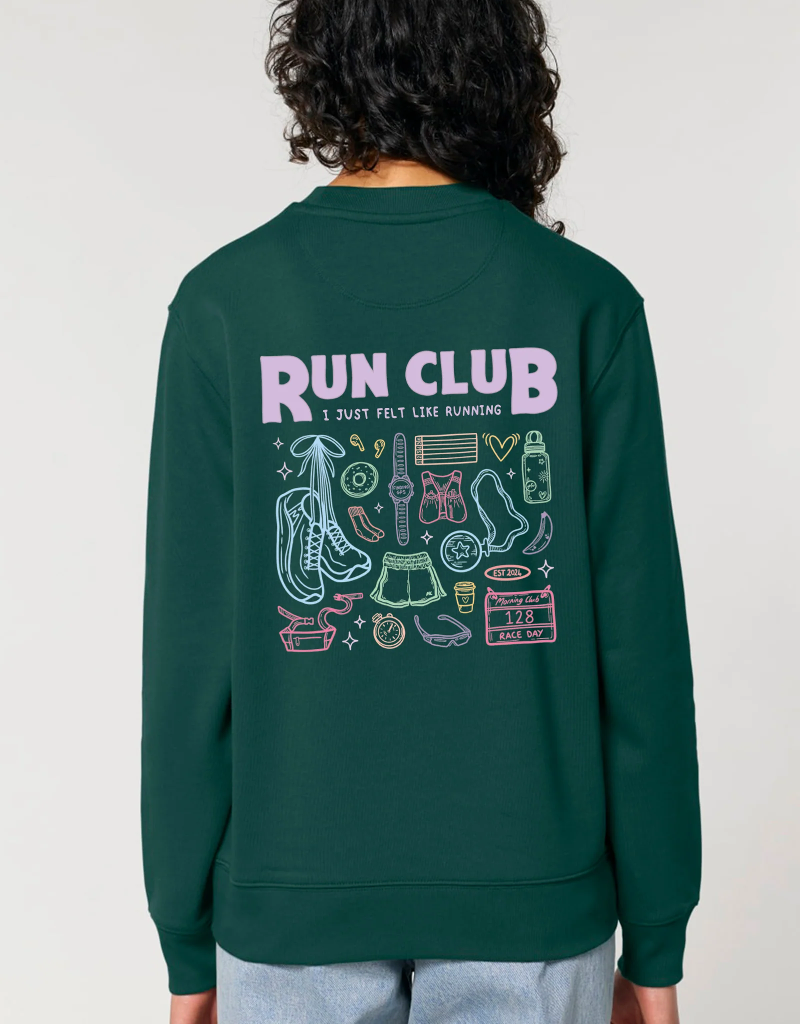 Run Club Printed Organic Cotton Sweatshirt - Image 8