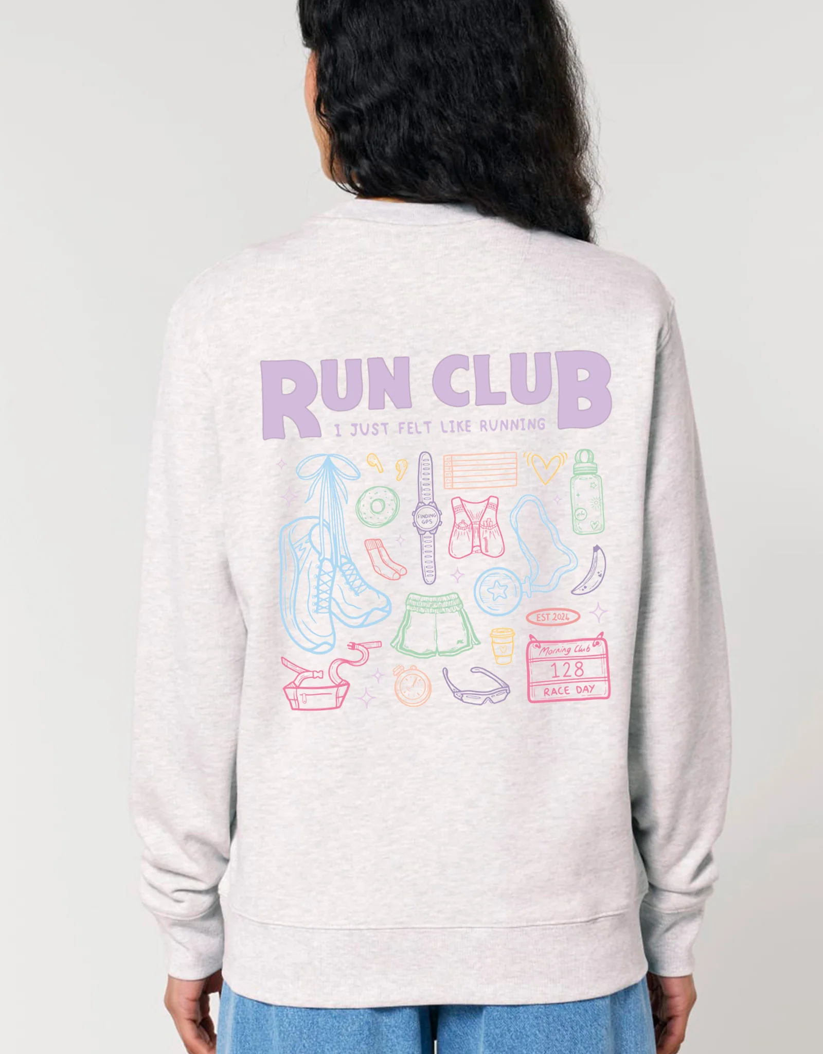 Run Club Printed Organic Cotton Sweatshirt - Image 9