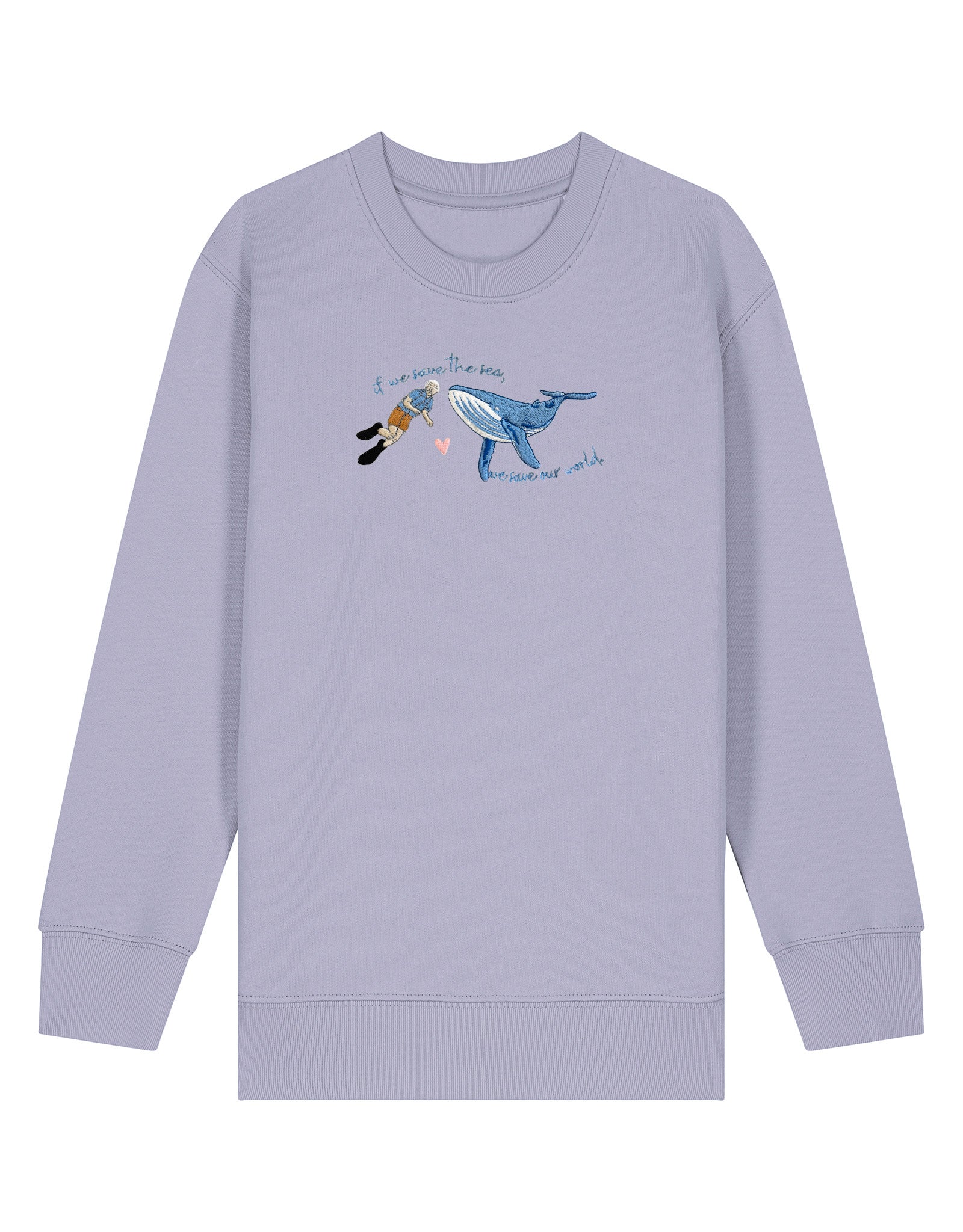 Save The Sea Embroidered Organic Cotton Childrens Sweatshirt - Image 6