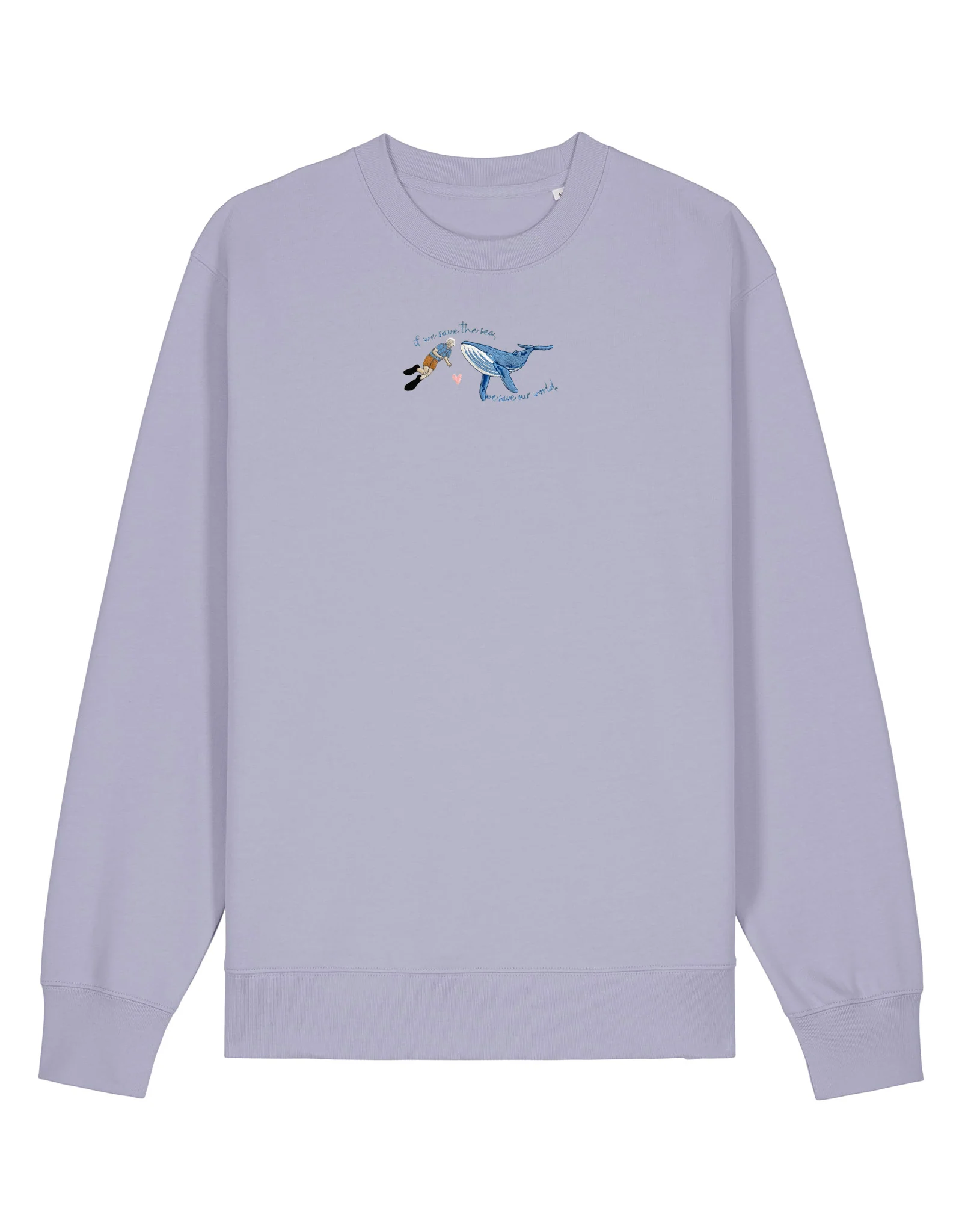 Save The Sea Embroidered Organic Cotton Sweatshirt - Image 5