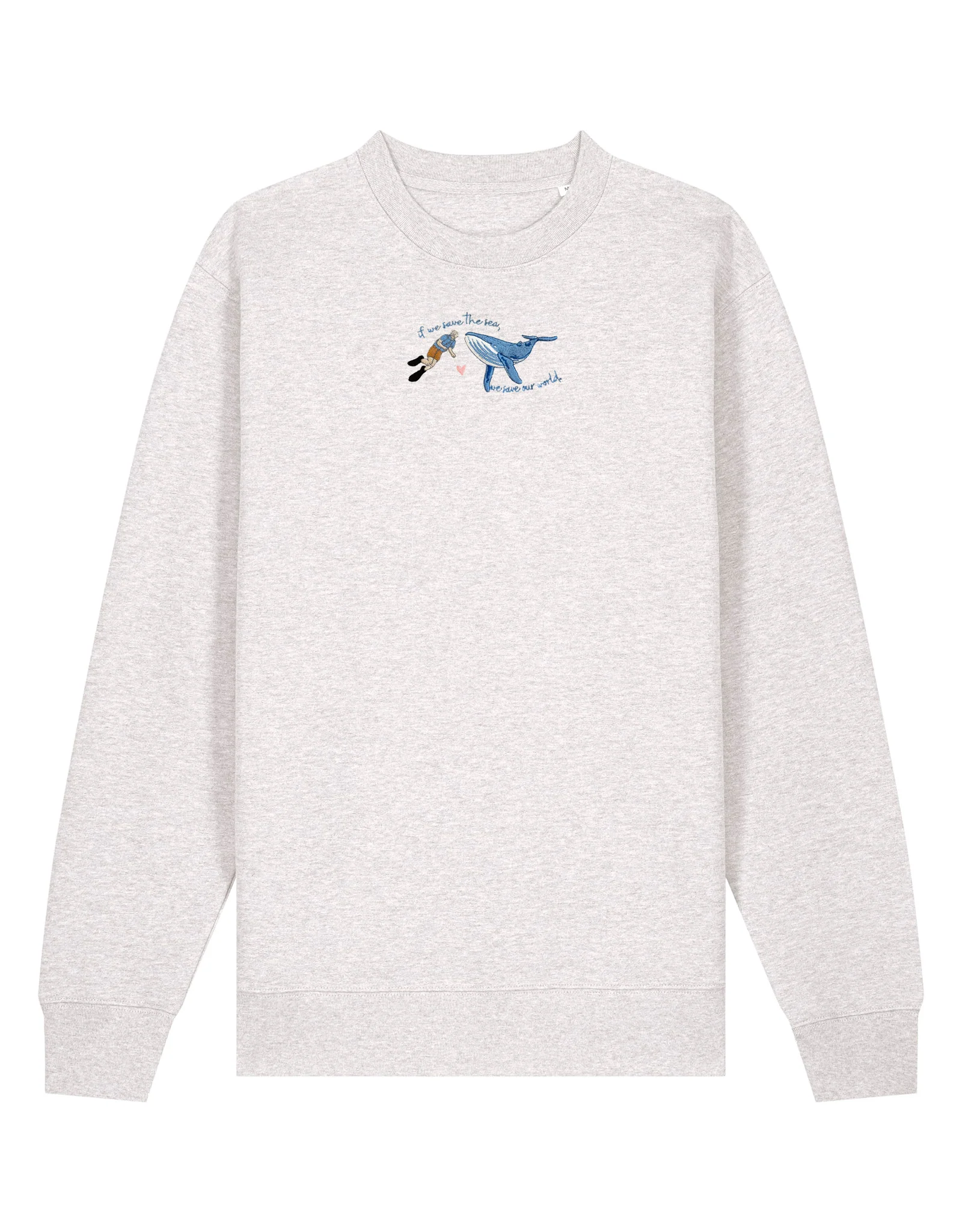 Save The Sea Embroidered Organic Cotton Sweatshirt - Image 6