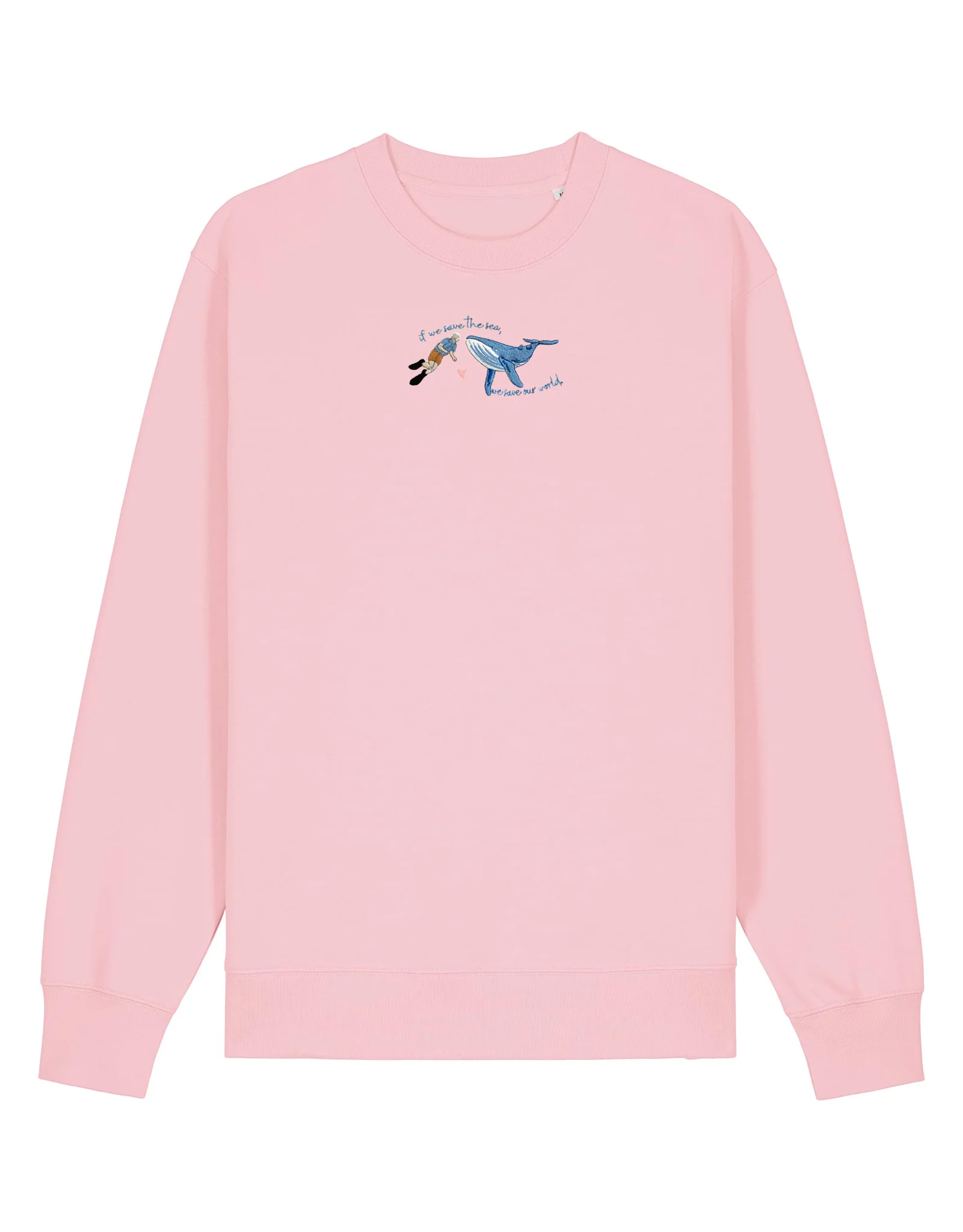 Save The Sea Embroidered Organic Cotton Sweatshirt - Image 7
