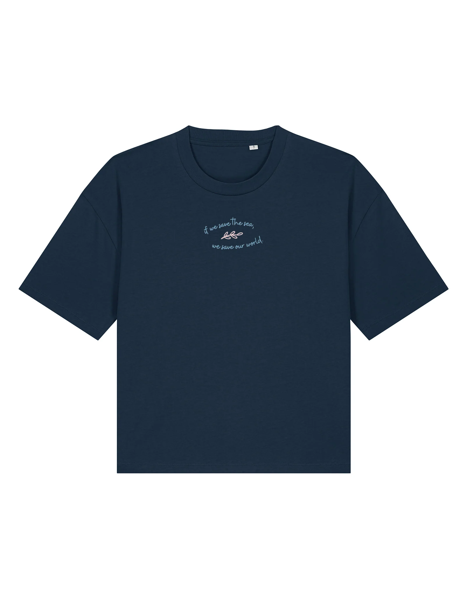 Save The Sea Printed Boxy Organic Cotton Tee - Image 11