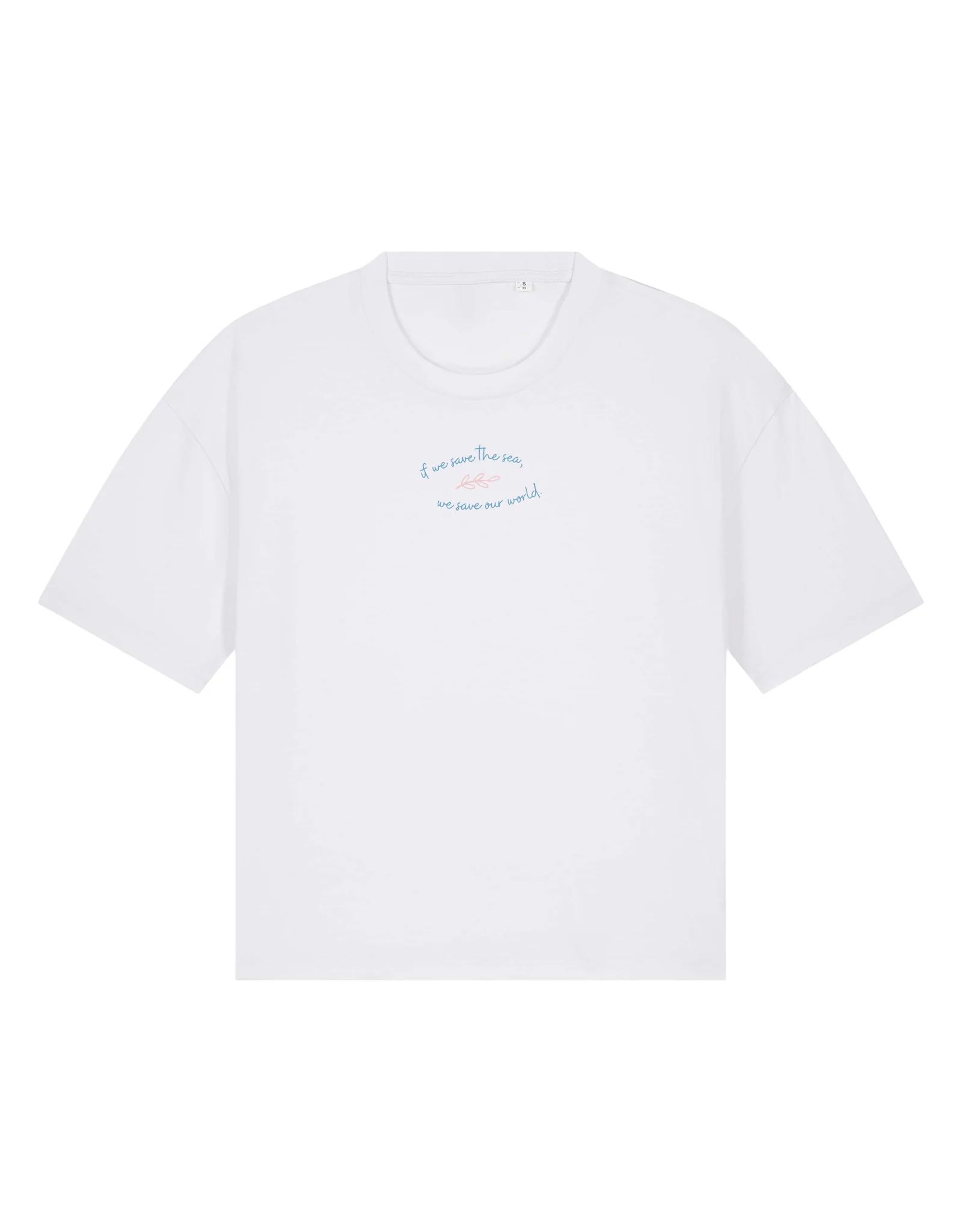 Save The Sea Printed Boxy Organic Cotton Tee - Image 5