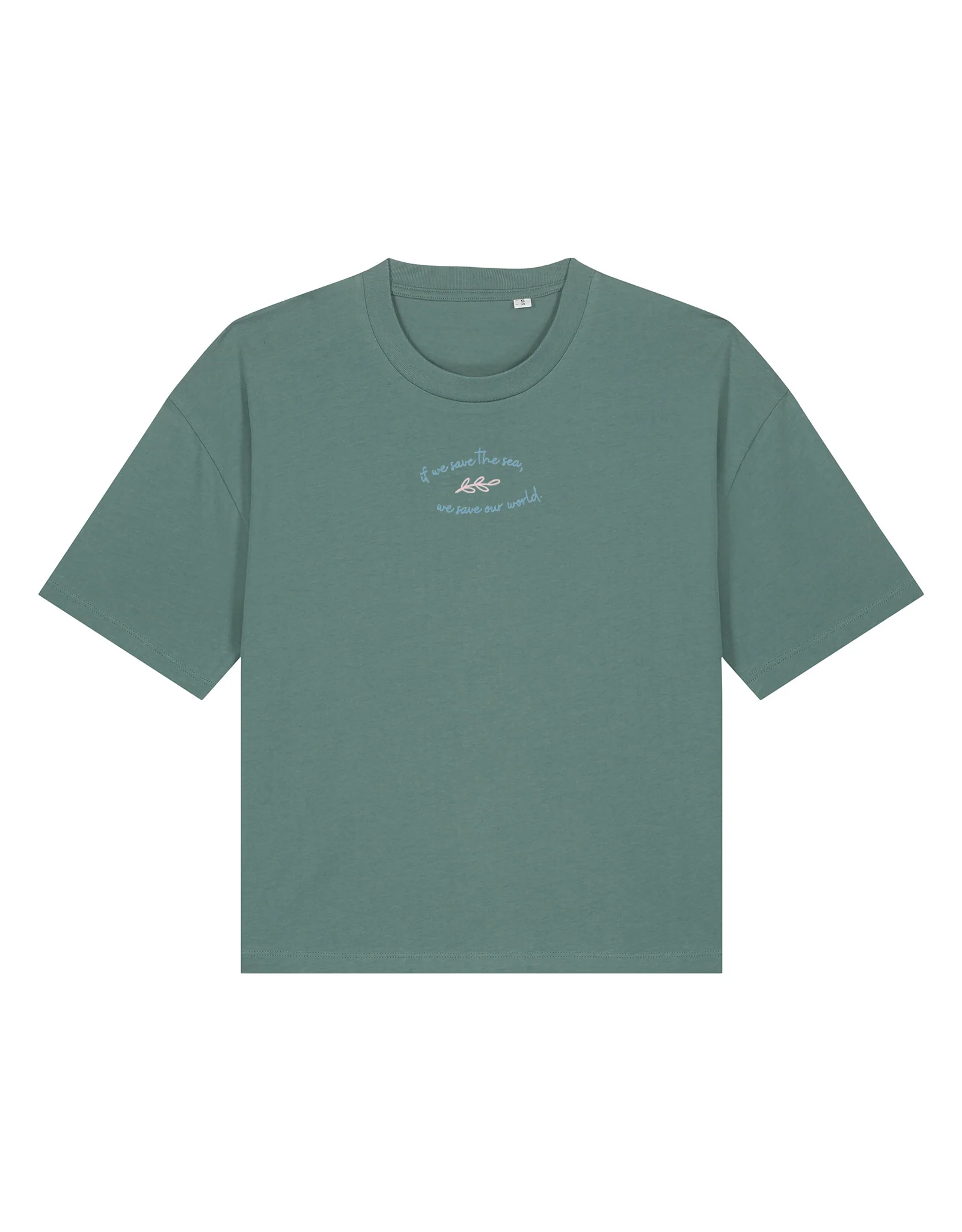 Save The Sea Printed Boxy Organic Cotton Tee - Image 6