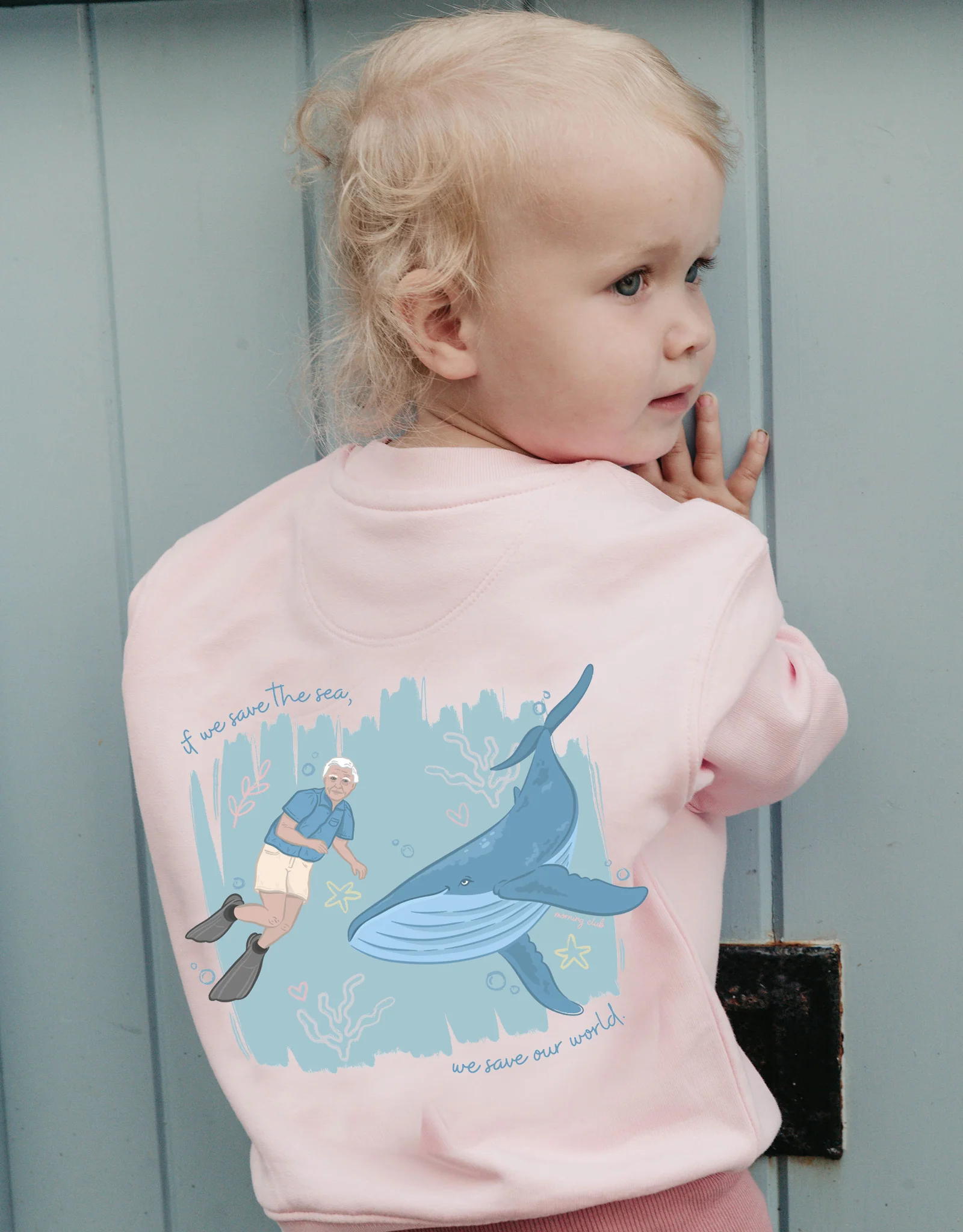 Save The Sea Printed Organic Cotton Childrens Sweatshirt
