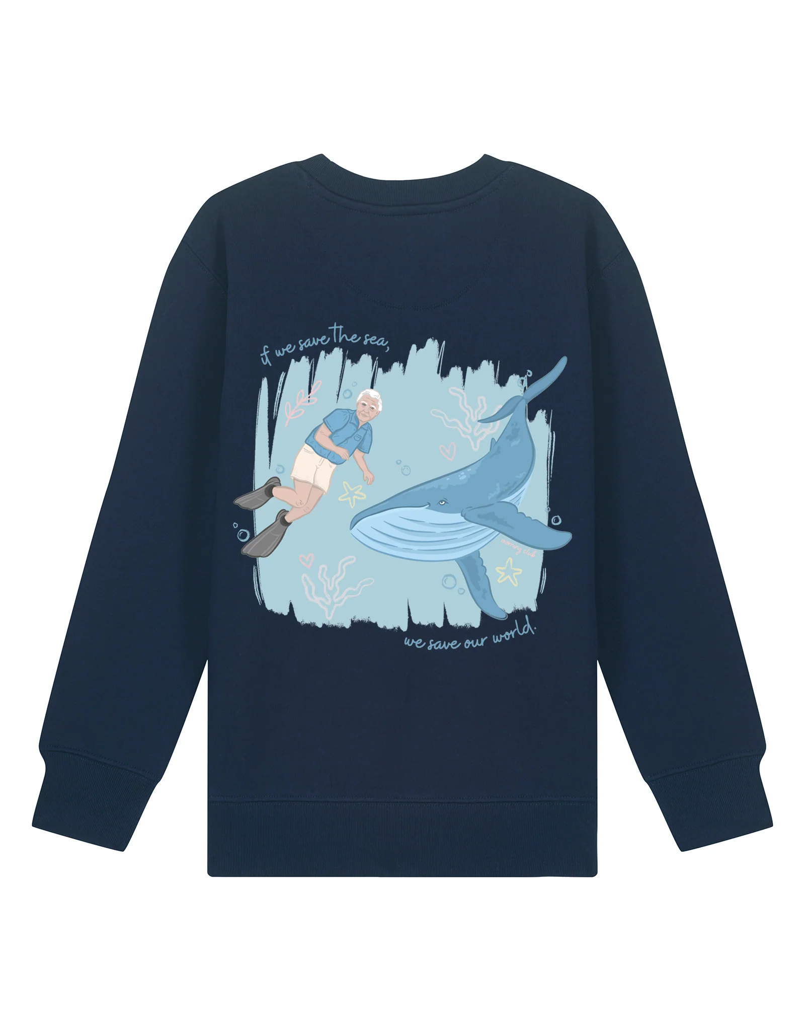 Save The Sea Printed Organic Cotton Childrens Sweatshirt - Image 10
