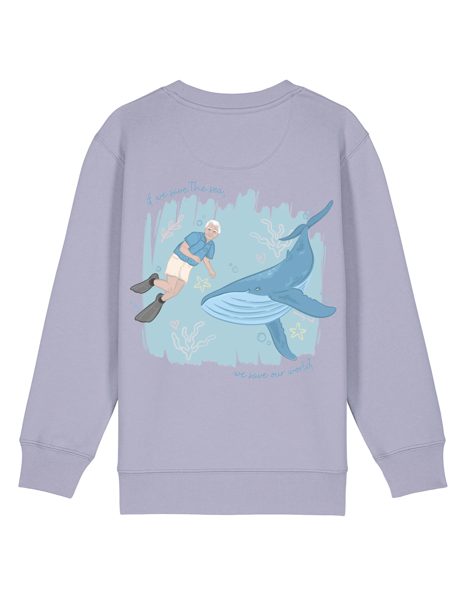 Save The Sea Printed Organic Cotton Childrens Sweatshirt - Image 6