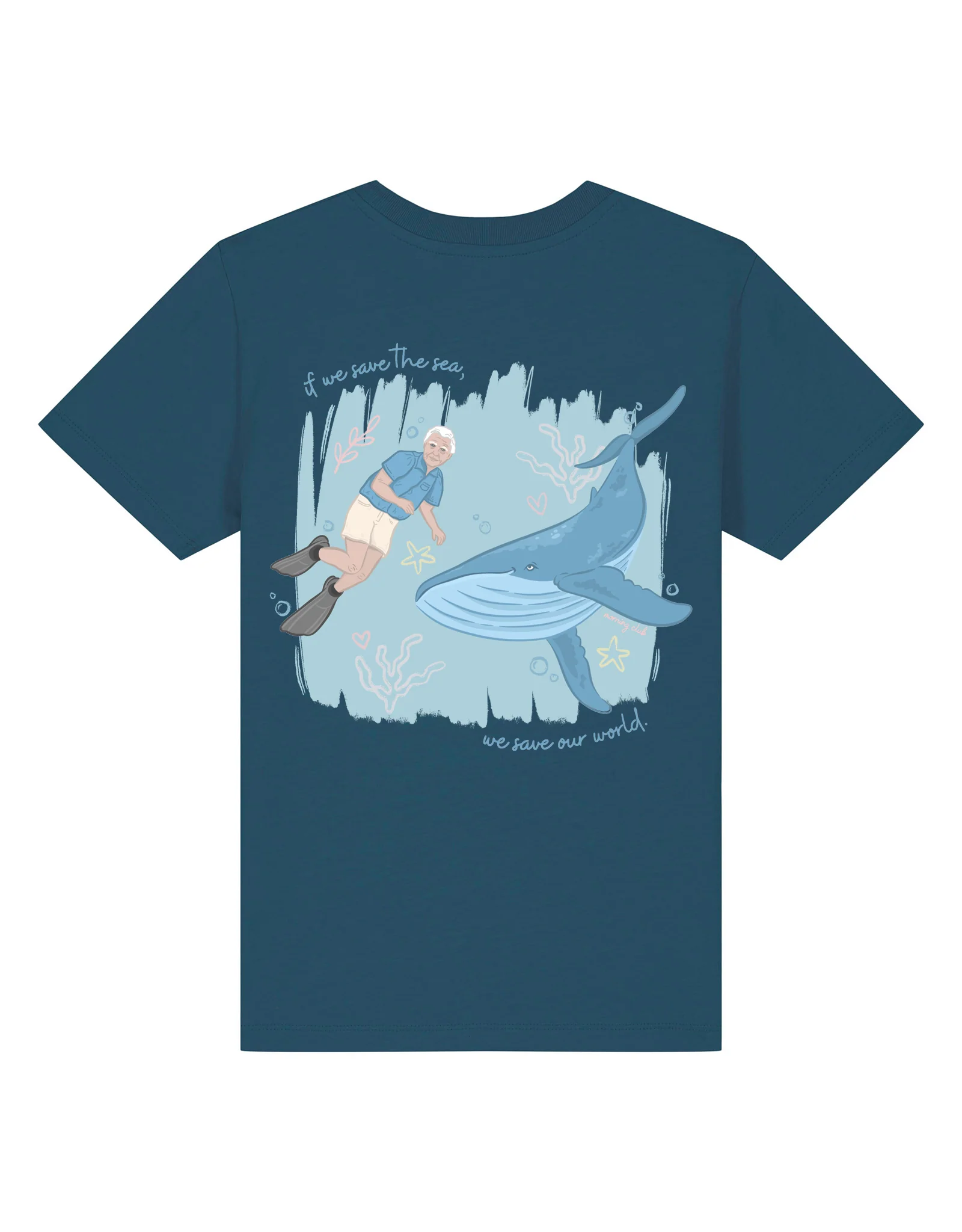 Save The Sea Printed Organic Cotton Childrens T-Shirt - Image 11