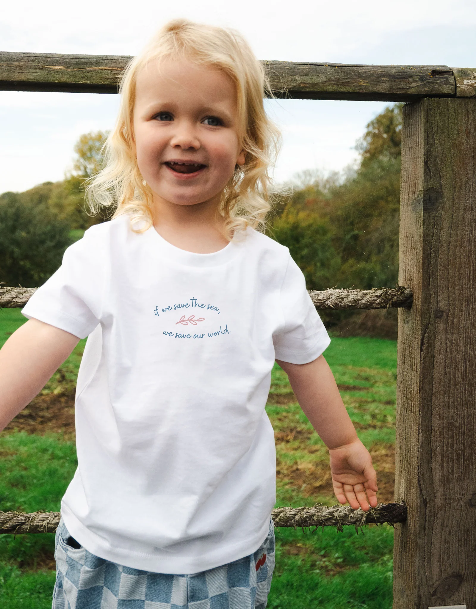 Save The Sea Printed Organic Cotton Childrens T-Shirt - Image 3