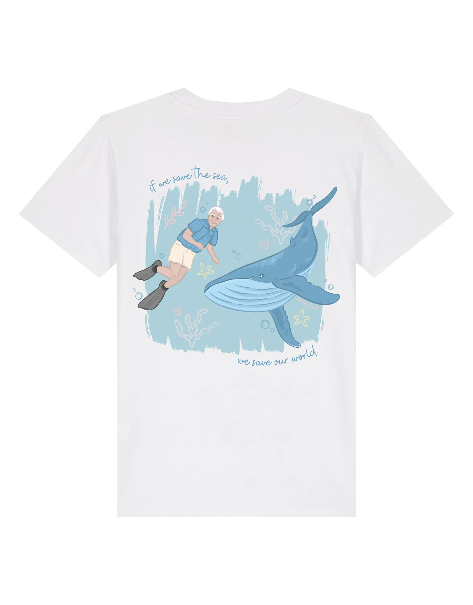 Save The Sea Printed Organic Cotton Childrens T-Shirt - Image 4